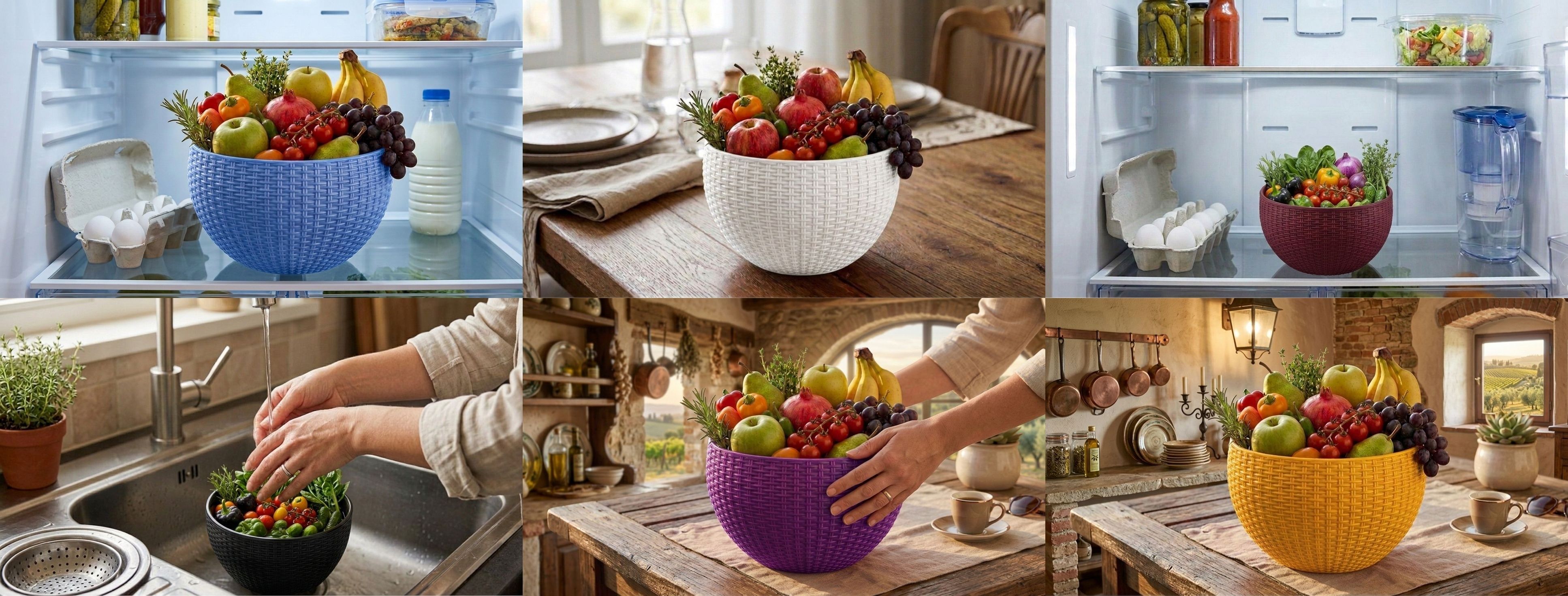 bluevista Multi SmartKitchen Basket Plastic Fruit & Vegetable Basket-picture-44