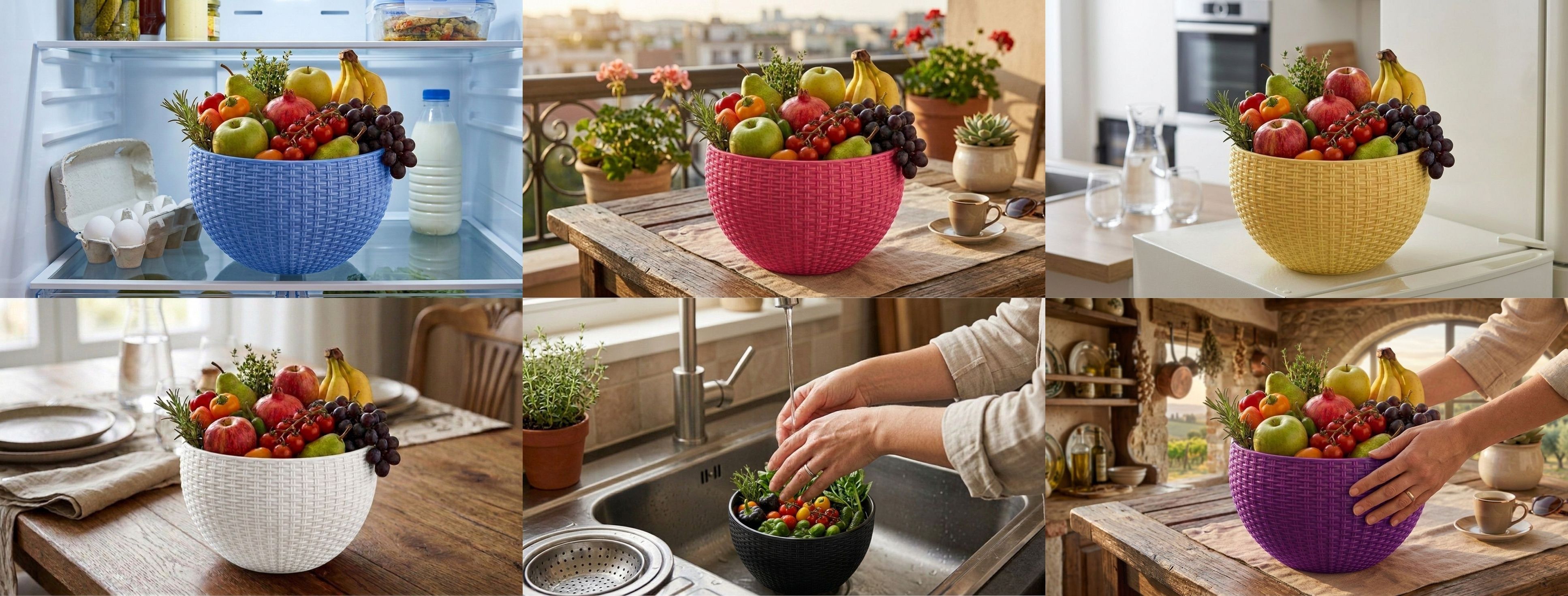 blooming furnancy Multi SmartKitchen Basket Plastic Fruit & Vegetable Basket-picture-19