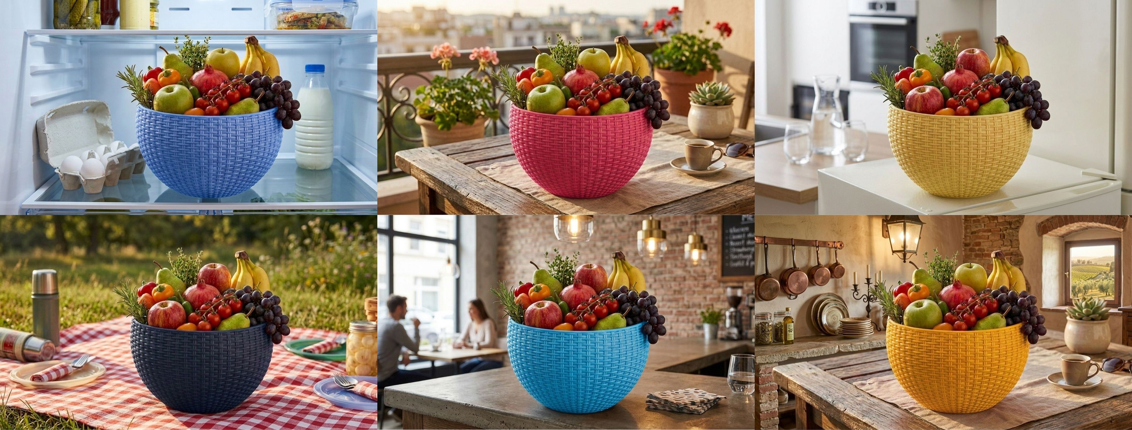 dervino Multi SmartKitchen Basket Plastic Fruit & Vegetable Basket-picture-12