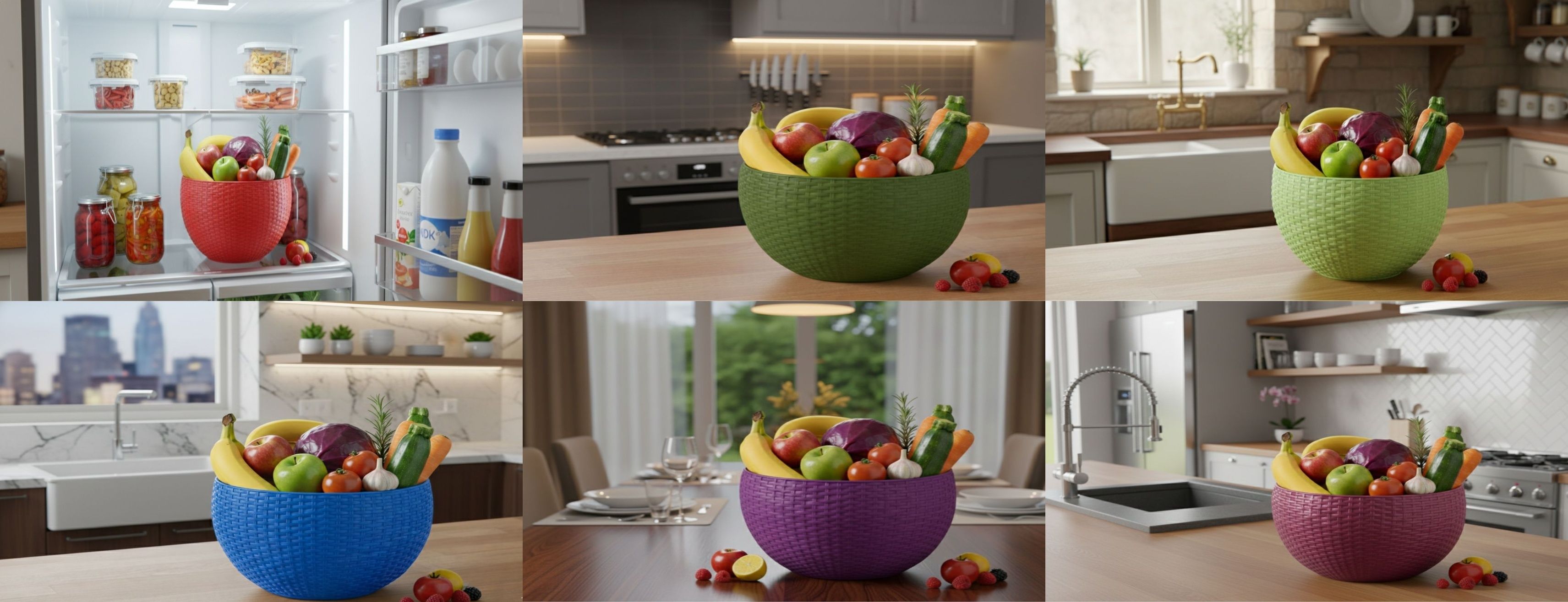 bluevista SmartKitchen Basket Plastic Fruit & Vegetable Basket-picture-24