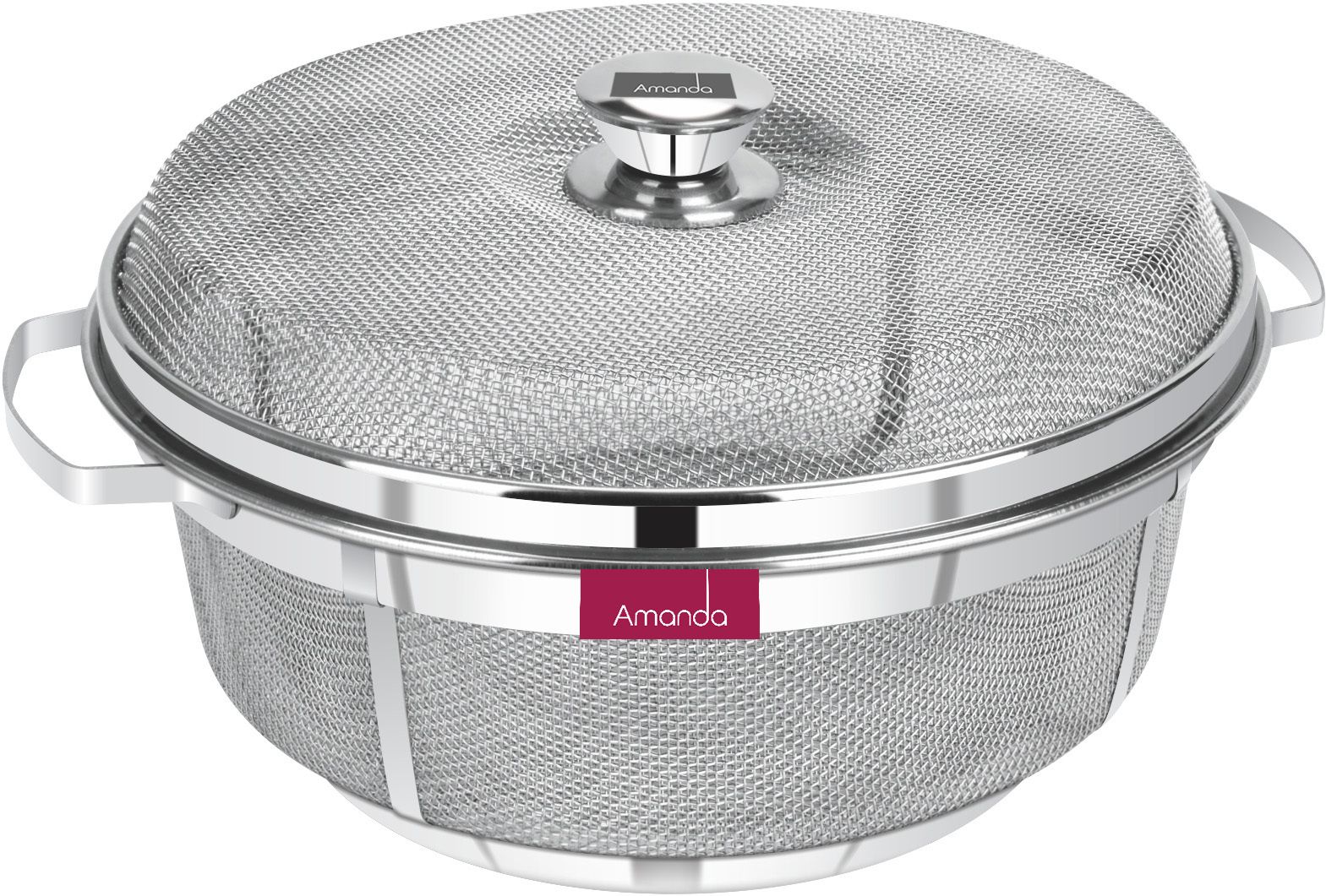 Amanda Deluxe Basket with LID | Fruits & Vegetables | 304 Food Grade Stainless Steel Fruit & Vegetable Basket-image-2