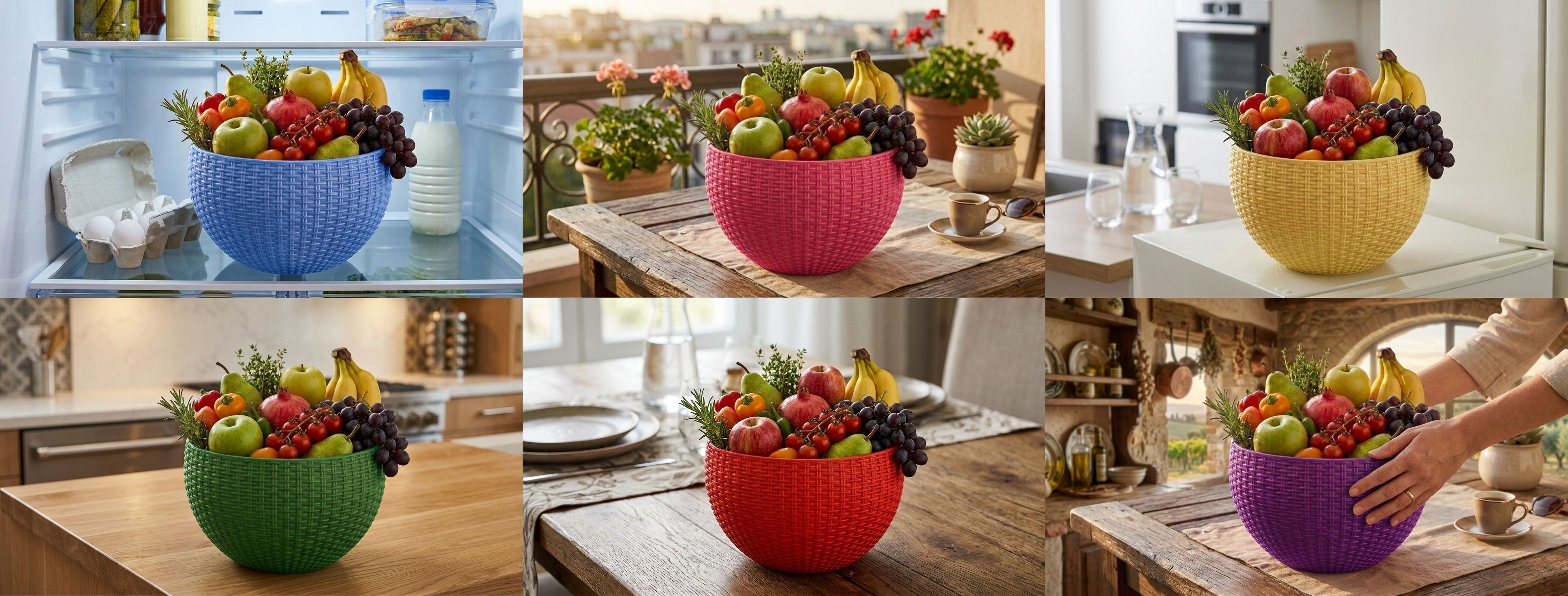 Multi SmartKitchen Basket Plastic Fruit & Vegetable Basket-image-16
