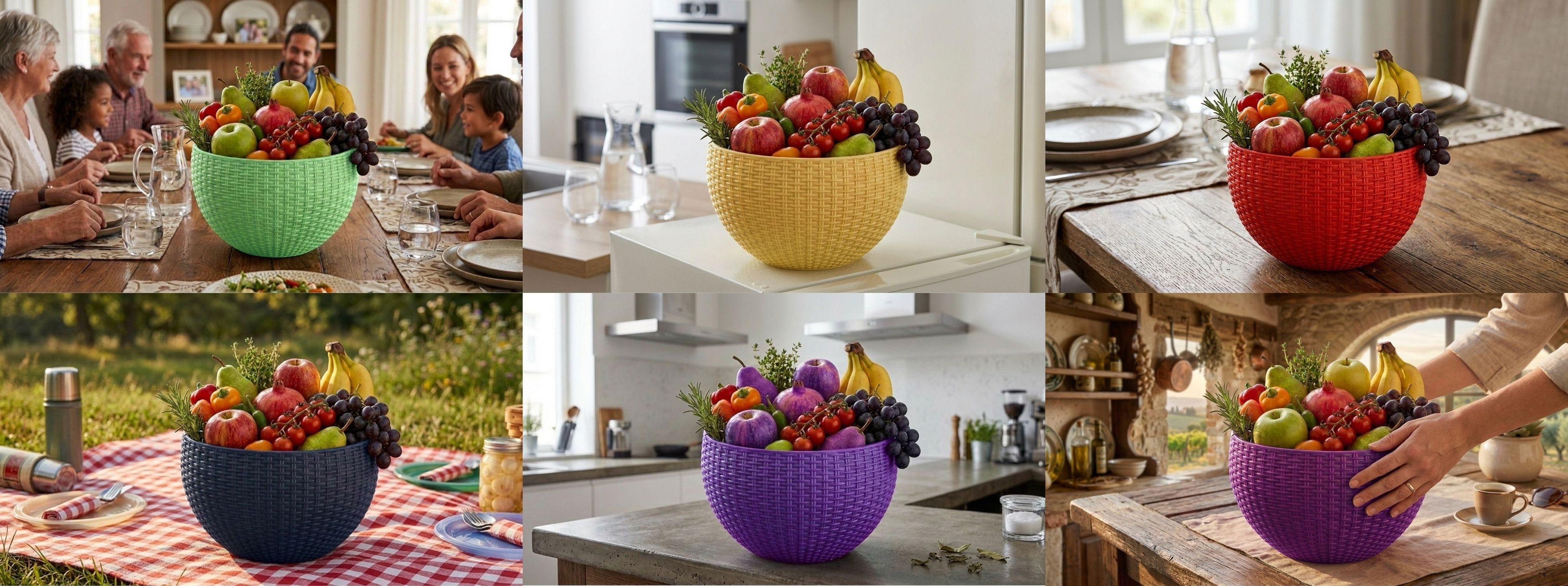 bluevista Multi SmartKitchen Basket Plastic Fruit & Vegetable Basket-picture-34