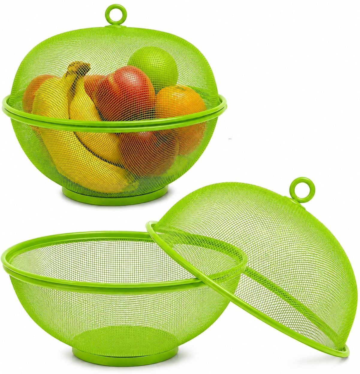 kunjan creation Stainless Steel Apple Shape Net Fruit Basket &Vegetable With Net Coverghr Steel Fruit & Vegetable Basket-picture-29