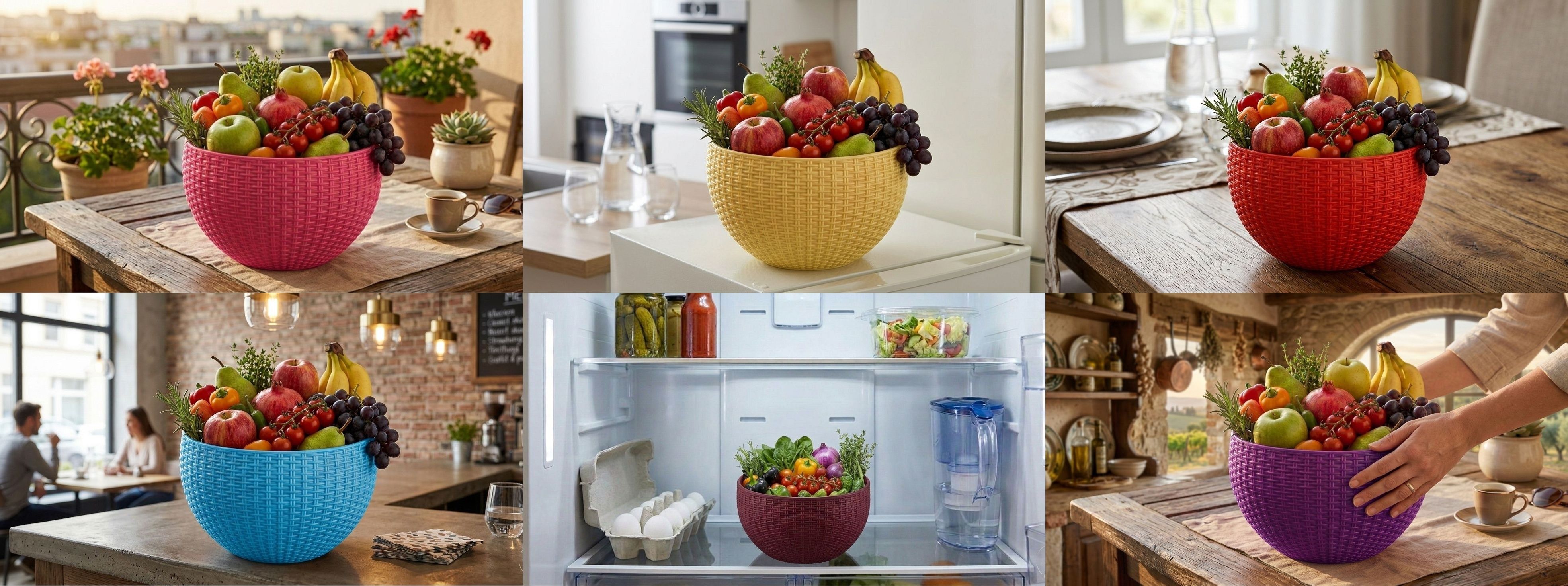 Multi SmartKitchen Basket Plastic Fruit & Vegetable Basket-image-49