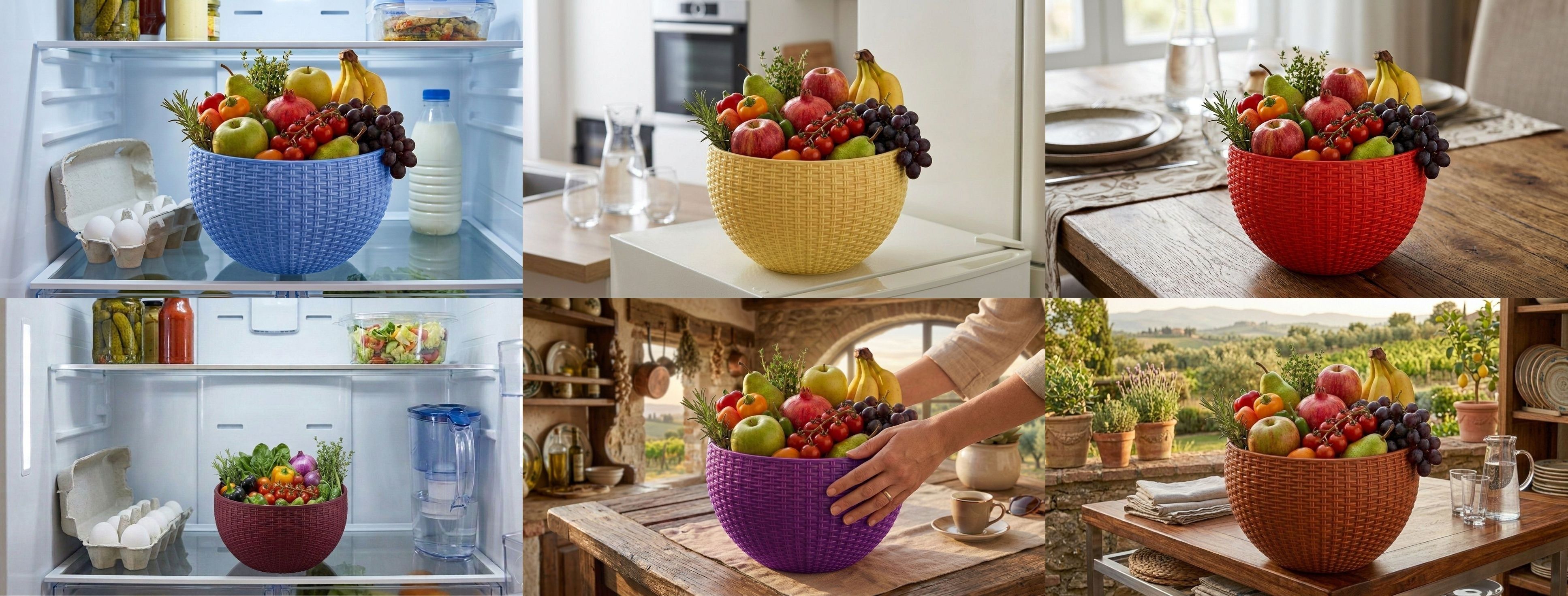 bluevista Multi SmartKitchen Basket Plastic Fruit & Vegetable Basket-picture-23