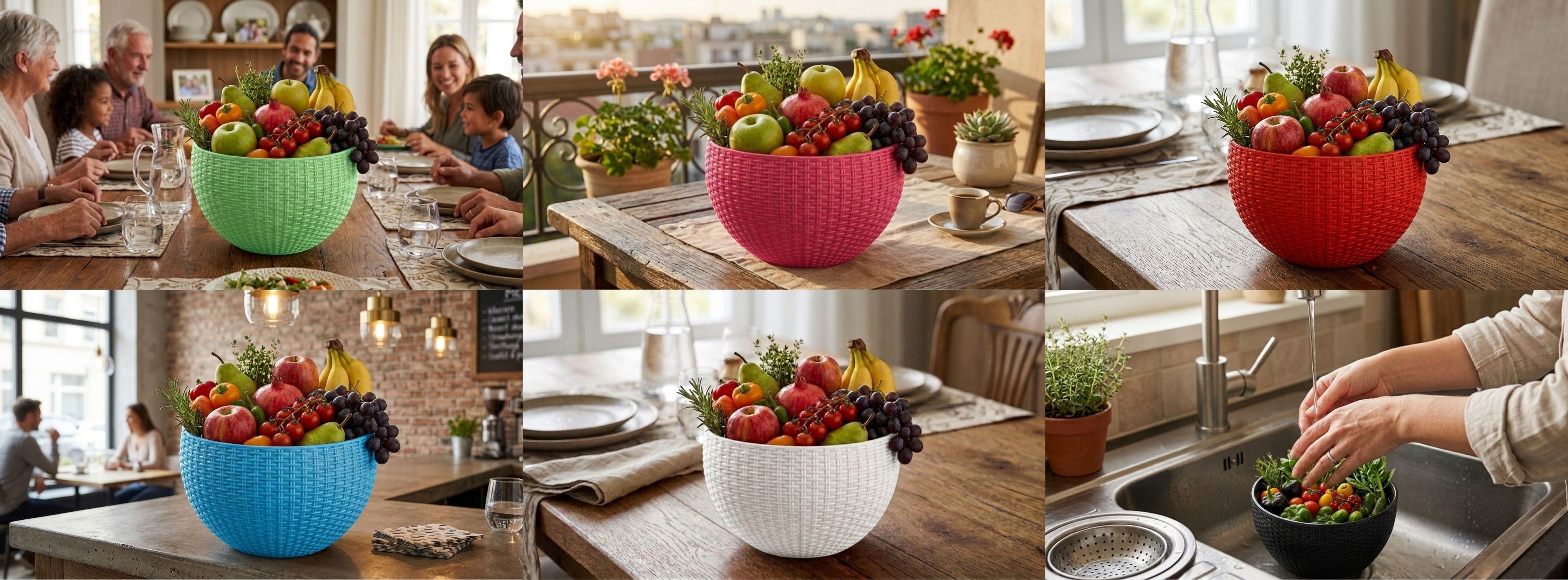 bluevista Multi SmartKitchen Basket Plastic Fruit & Vegetable Basket-picture-15