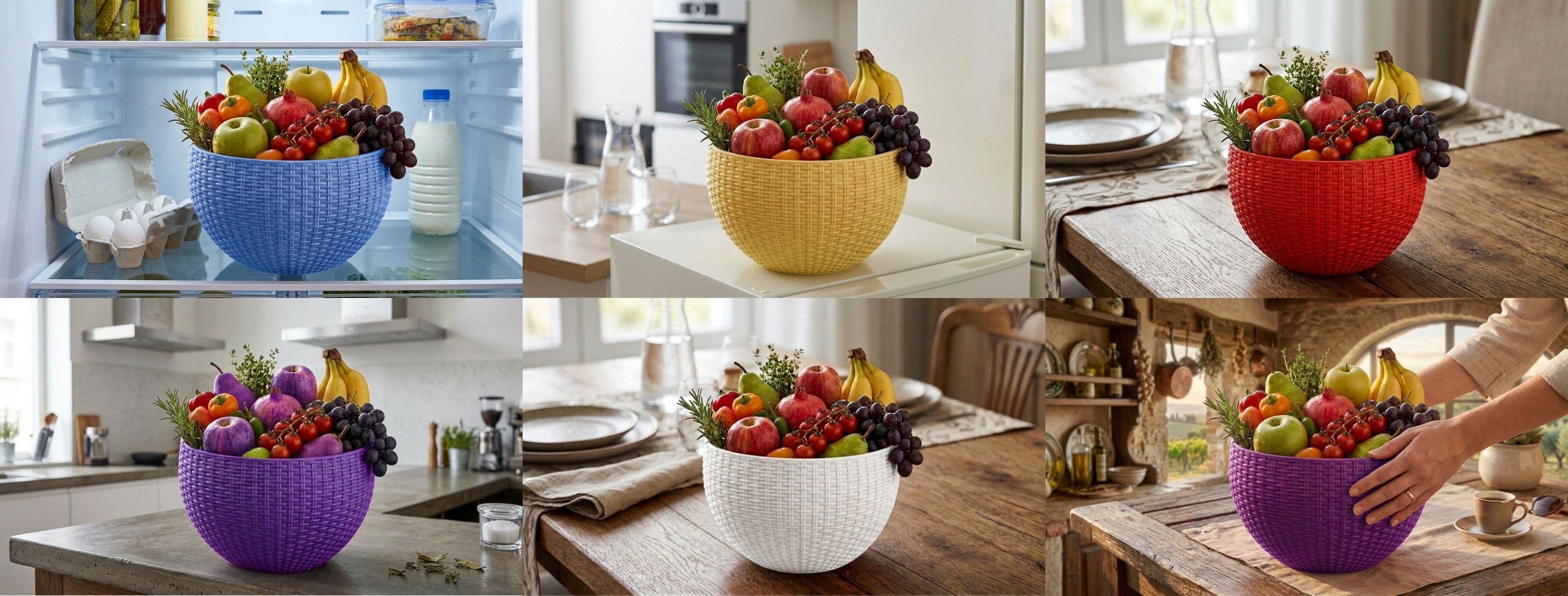 bee positive Multi SmartKitchen Basket Plastic Fruit & Vegetable Basket-picture-26