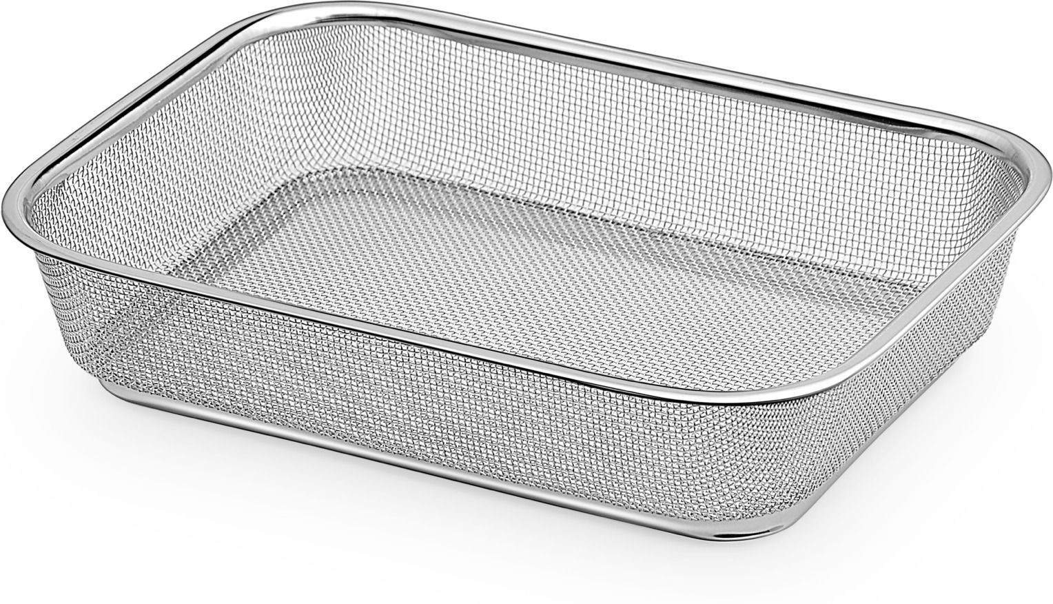 zupa Stainless Steel Rectangular Strainer & Storage Basket Fridge Organizer Stainless Steel Fruit & Vegetable Basket-picture-31