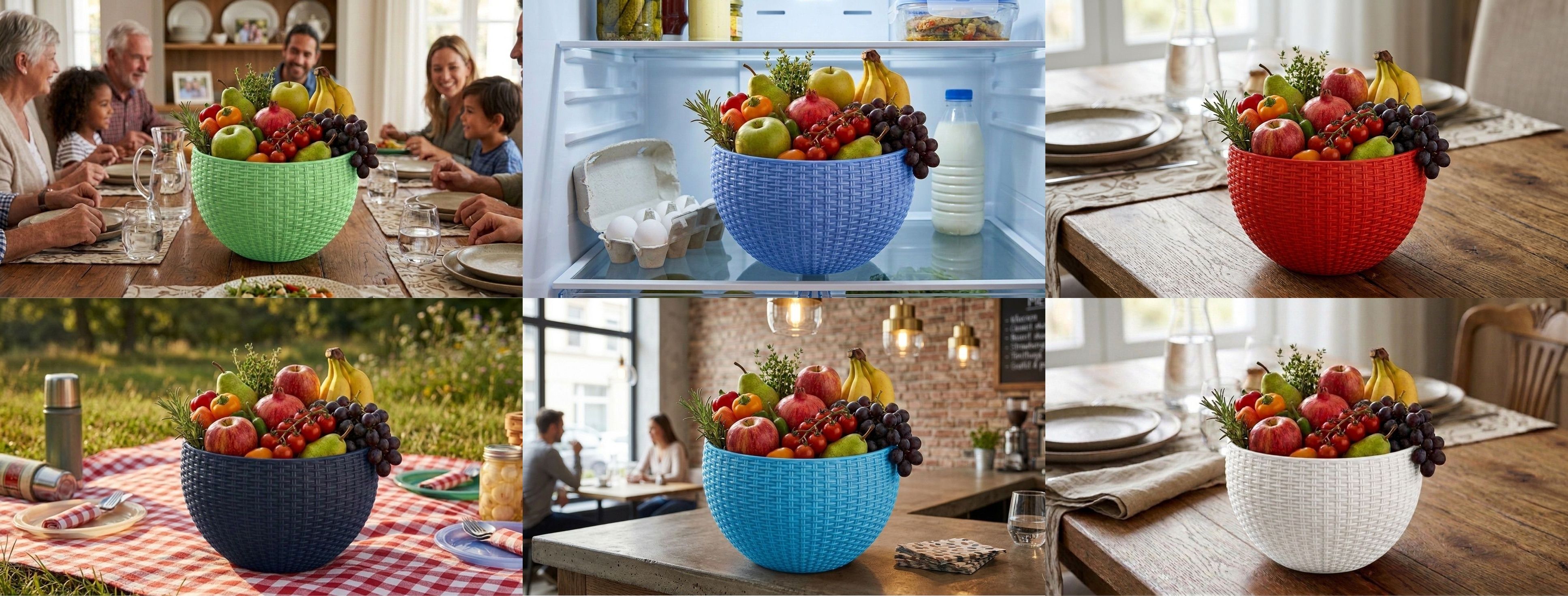 bluevista Multi SmartKitchen Basket Plastic Fruit & Vegetable Basket-picture-13