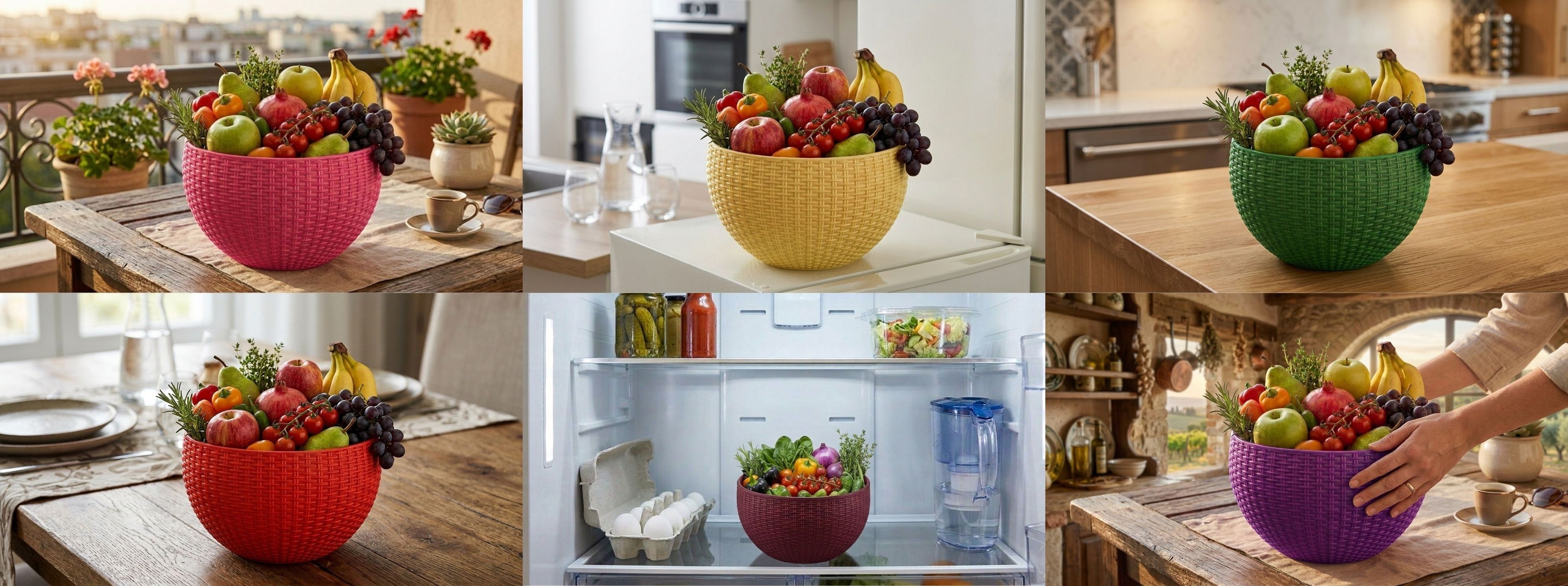 bluevista Multi SmartKitchen Basket Plastic Fruit & Vegetable Basket-picture-42