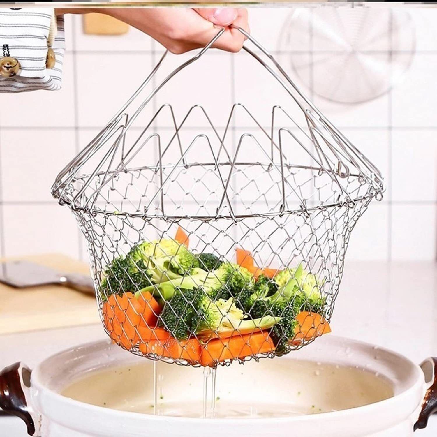 vrajansh Stainless Steel Bread Basket-picture-11