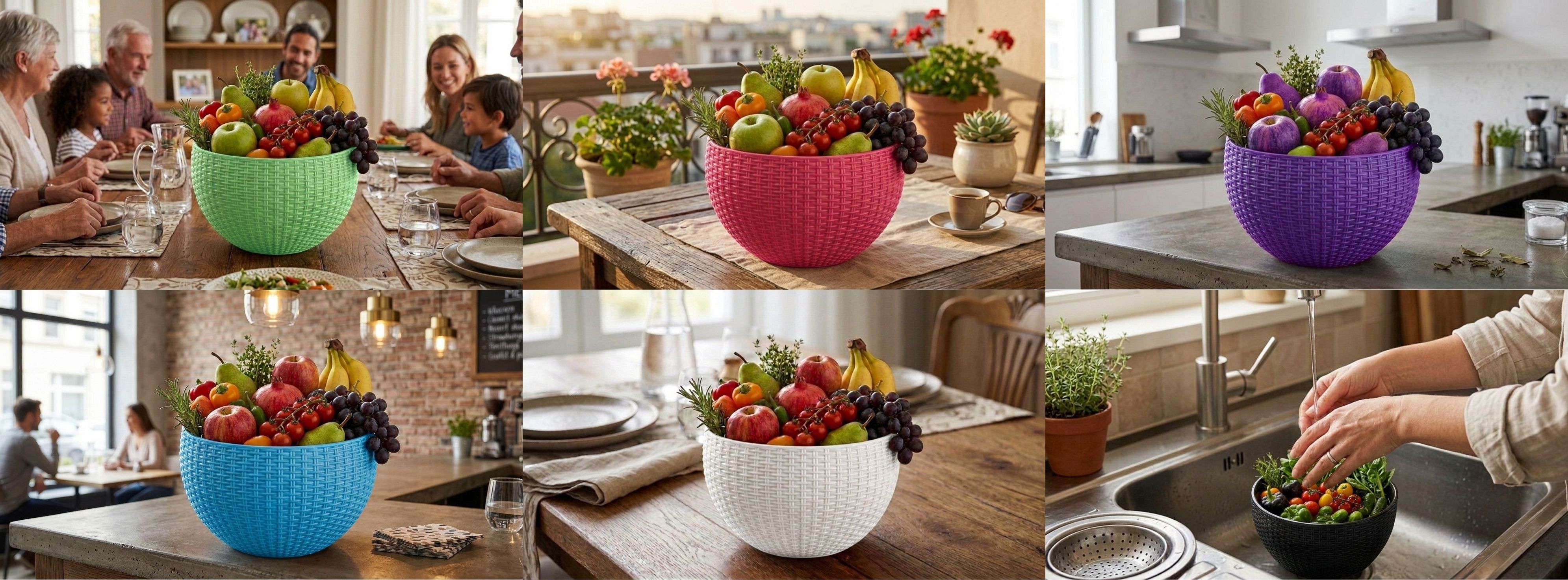 bluevista Multi SmartKitchen Basket Plastic Fruit & Vegetable Basket-picture-28