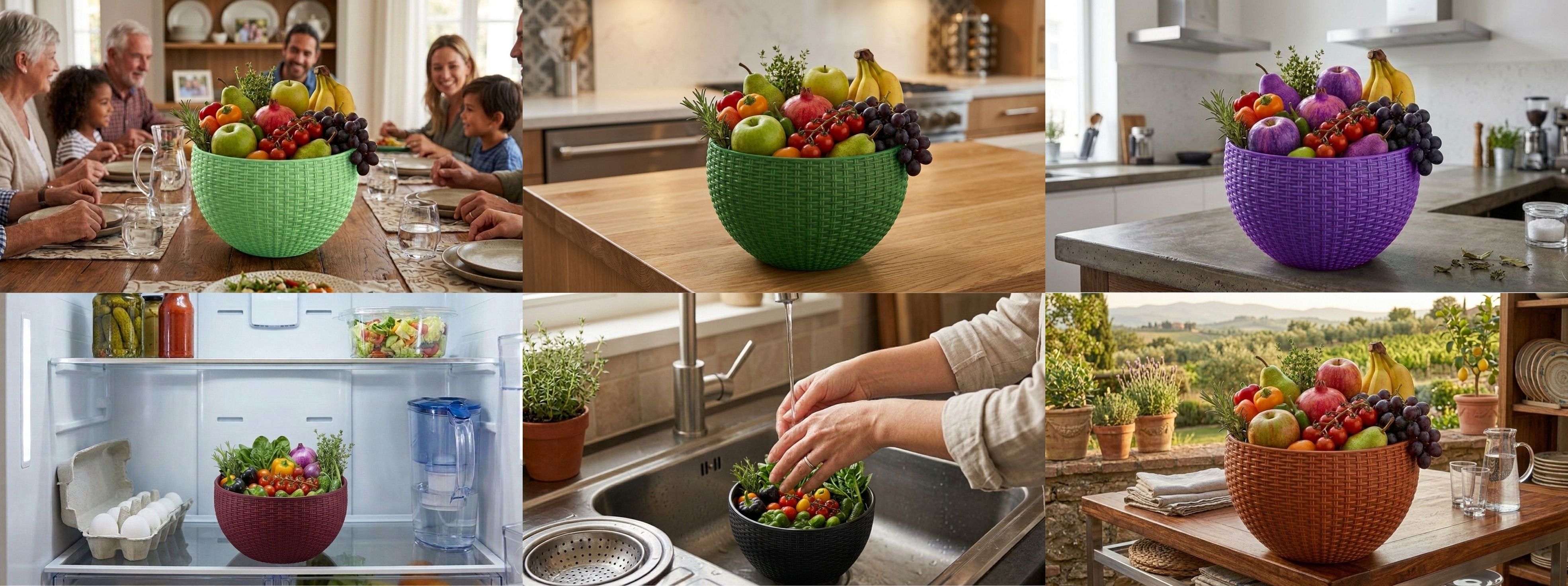 bluevista Multi SmartKitchen Basket Plastic Fruit & Vegetable Basket-picture-9