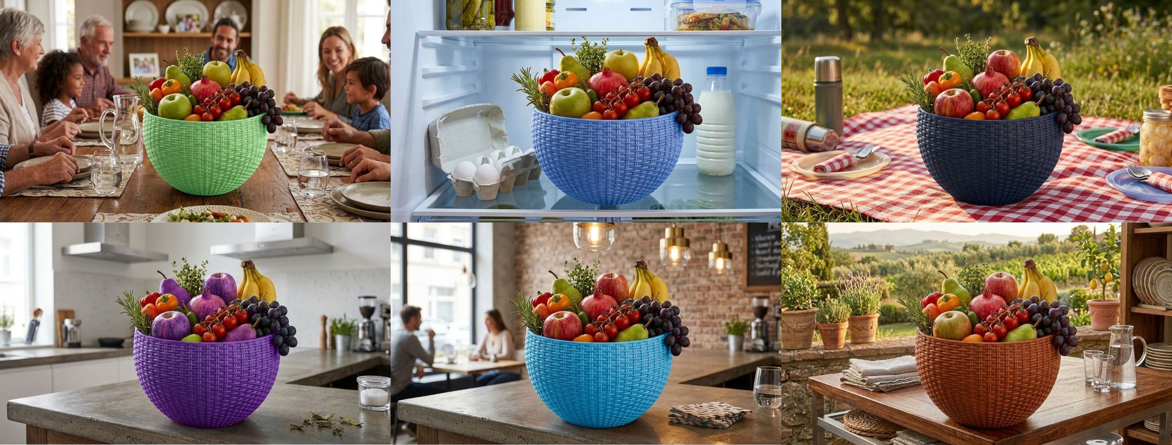 bluevista Multi SmartKitchen Basket Plastic Fruit & Vegetable Basket-picture-22