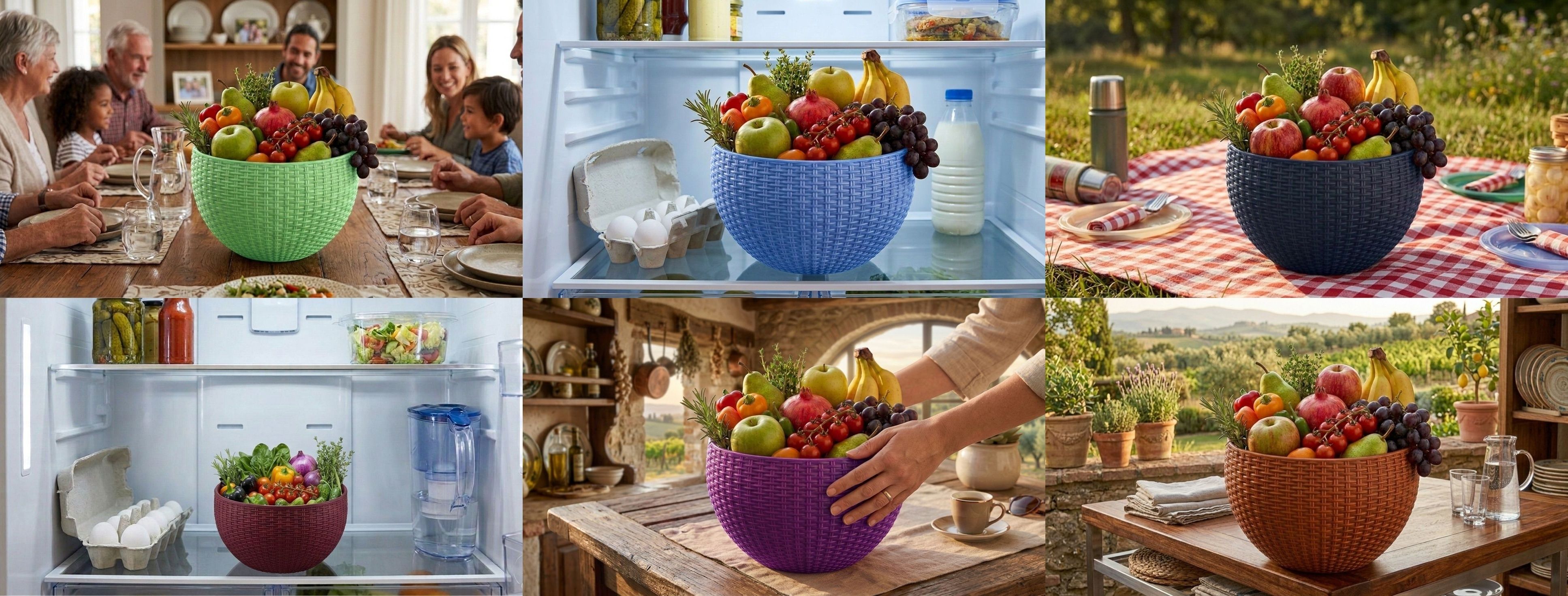 bee positive Multi SmartKitchen Basket Plastic Fruit & Vegetable Basket-picture-35