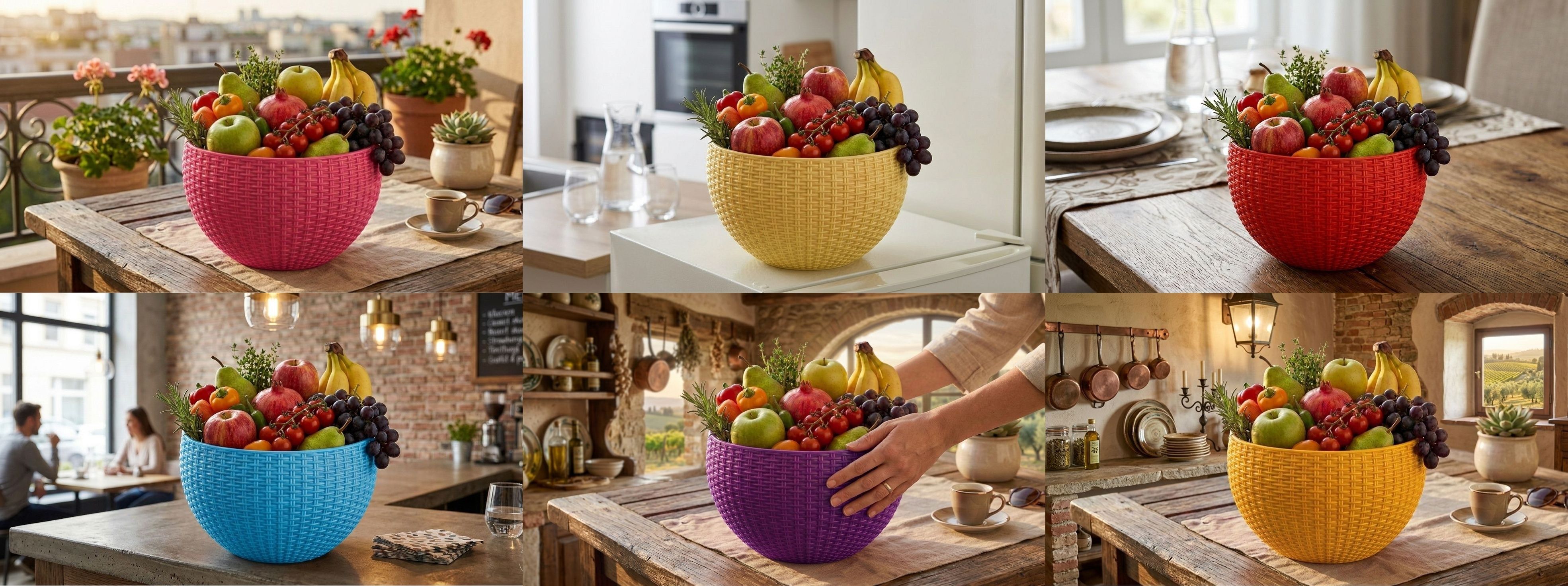Multi SmartKitchen Basket Plastic Fruit & Vegetable Basket-image-47