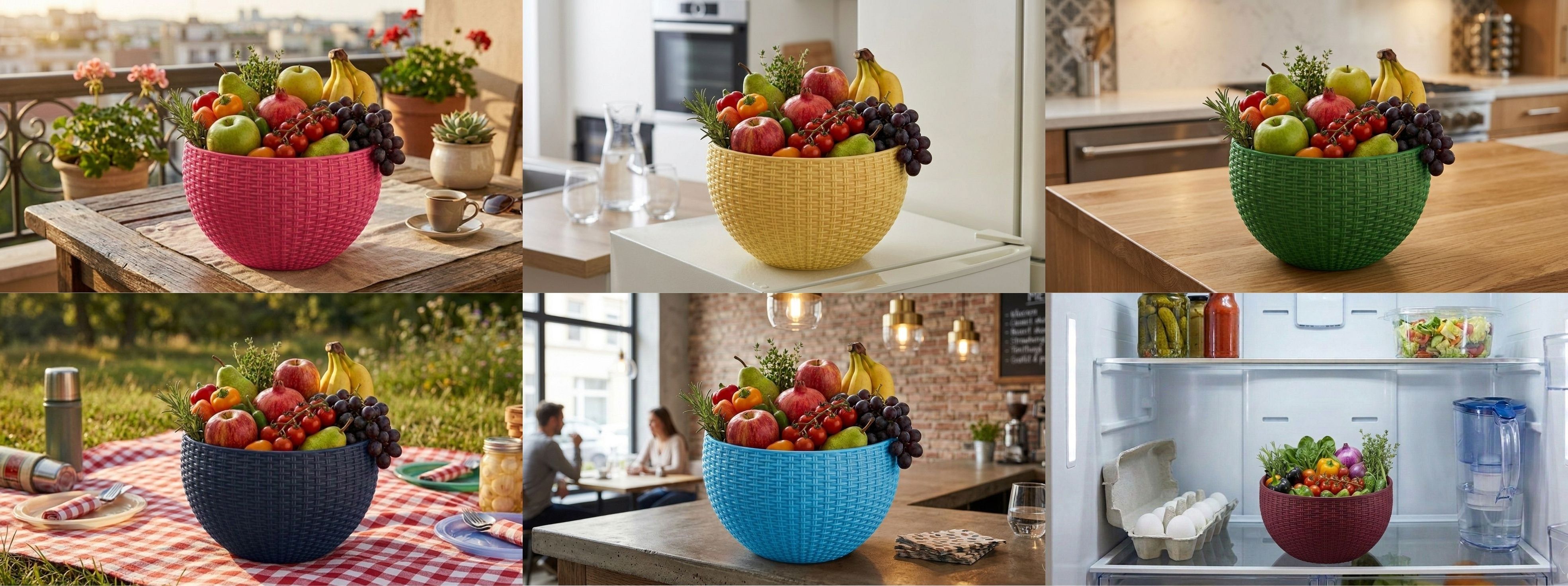 bluevista Multi SmartKitchen Basket Plastic Fruit & Vegetable Basket-picture-18
