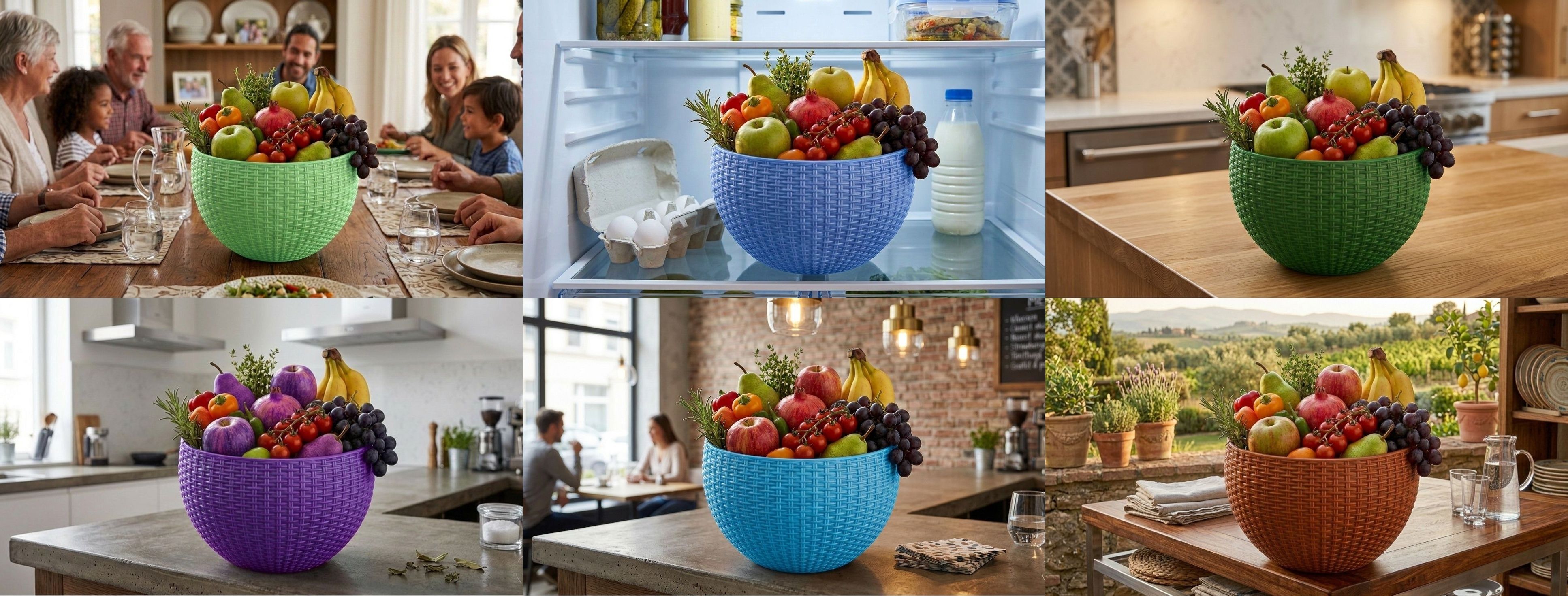 bluevista Multi SmartKitchen Basket Plastic Fruit & Vegetable Basket-picture-46