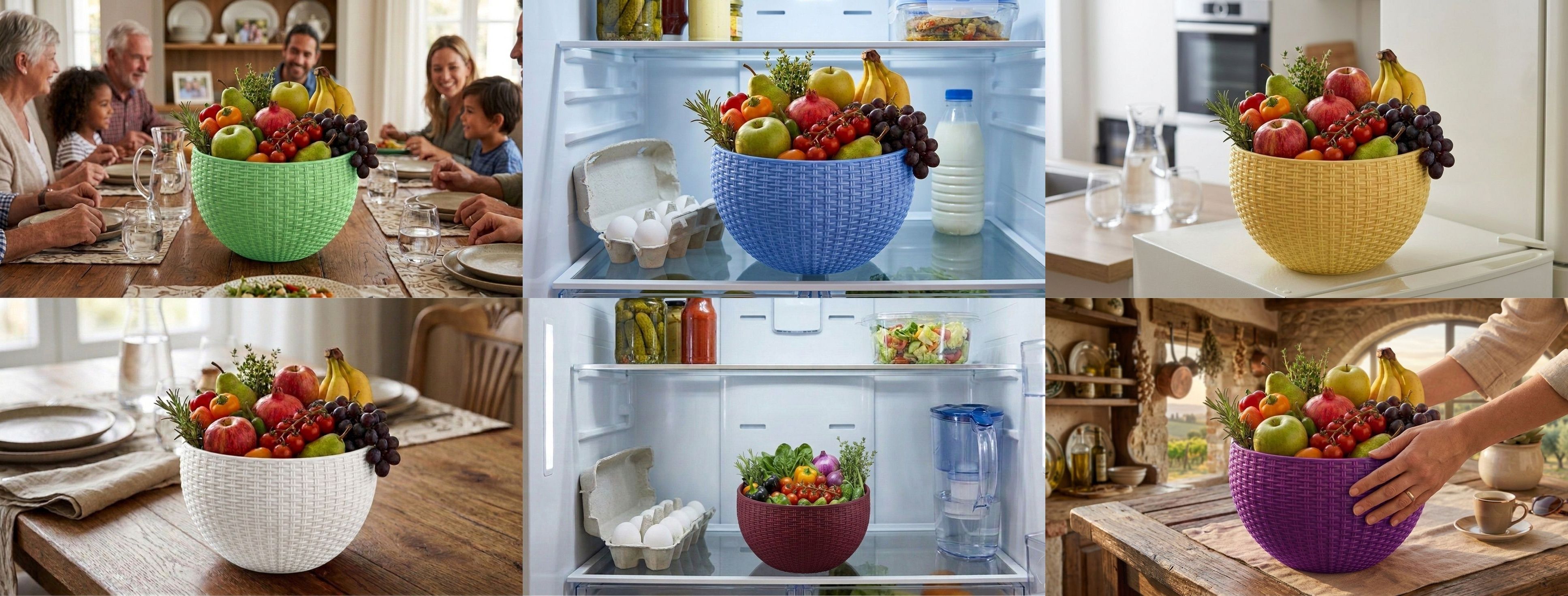 bluevista Multi SmartKitchen Basket Plastic Fruit & Vegetable Basket-picture-26