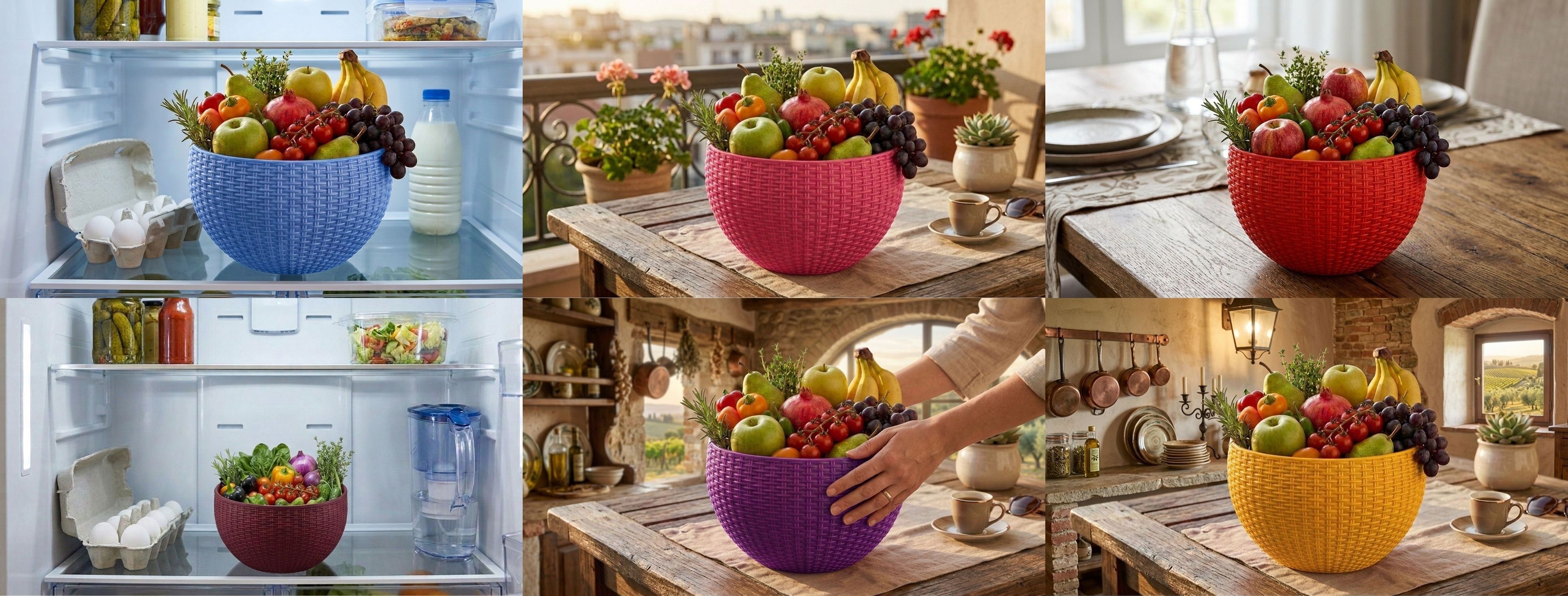 bluevista Multi SmartKitchen Basket Plastic Fruit & Vegetable Basket-picture-7