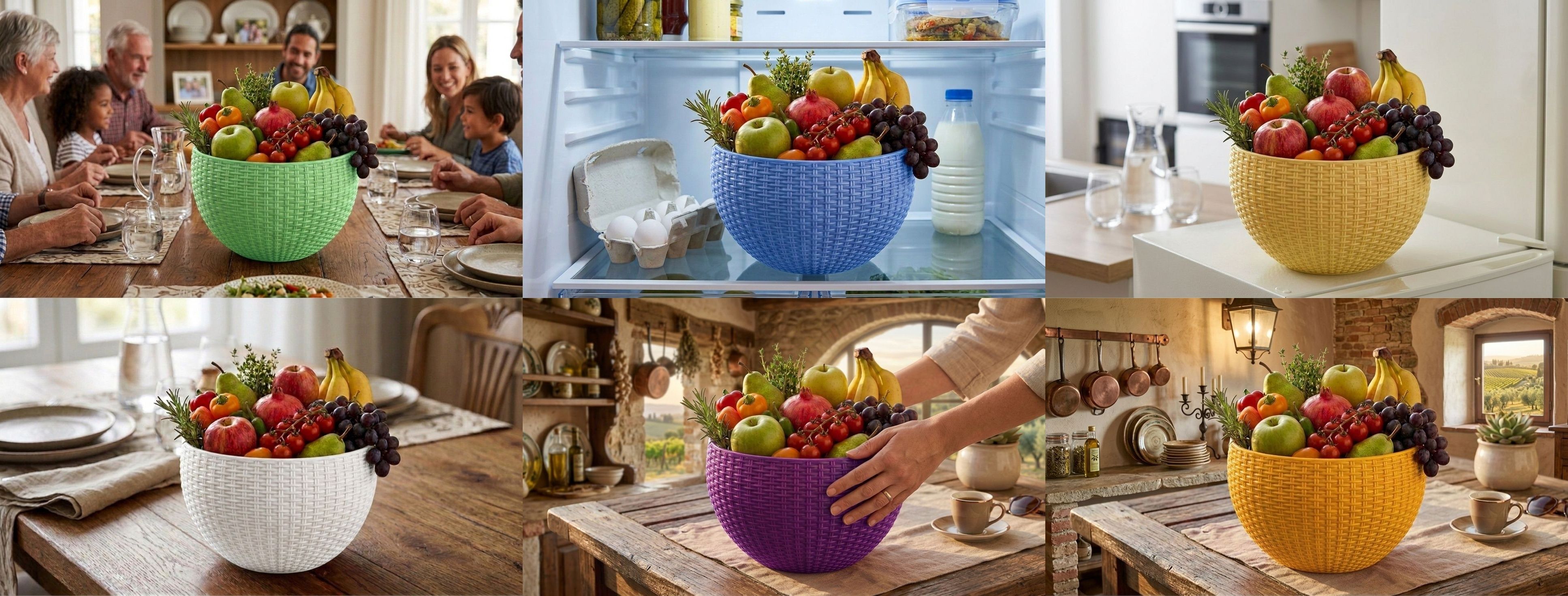 bee positive Multi SmartKitchen Basket Plastic Fruit & Vegetable Basket-picture-23