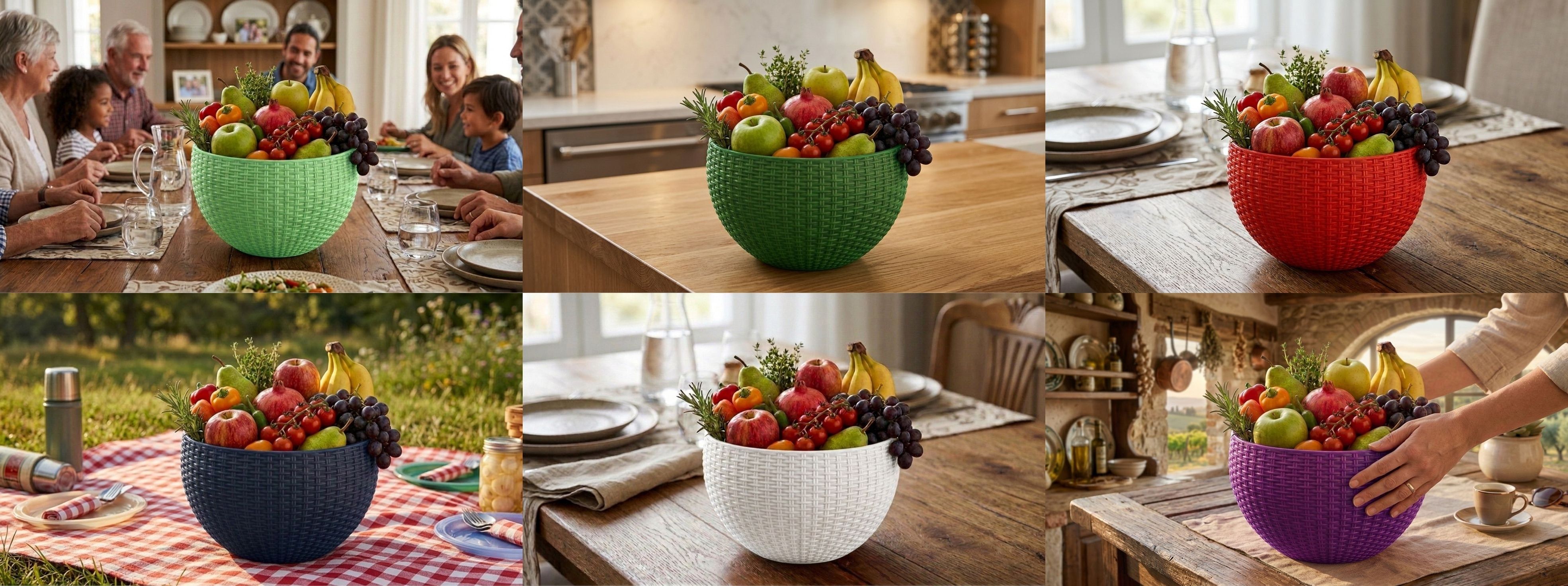 bluevista Multi SmartKitchen Basket Plastic Fruit & Vegetable Basket-picture-48