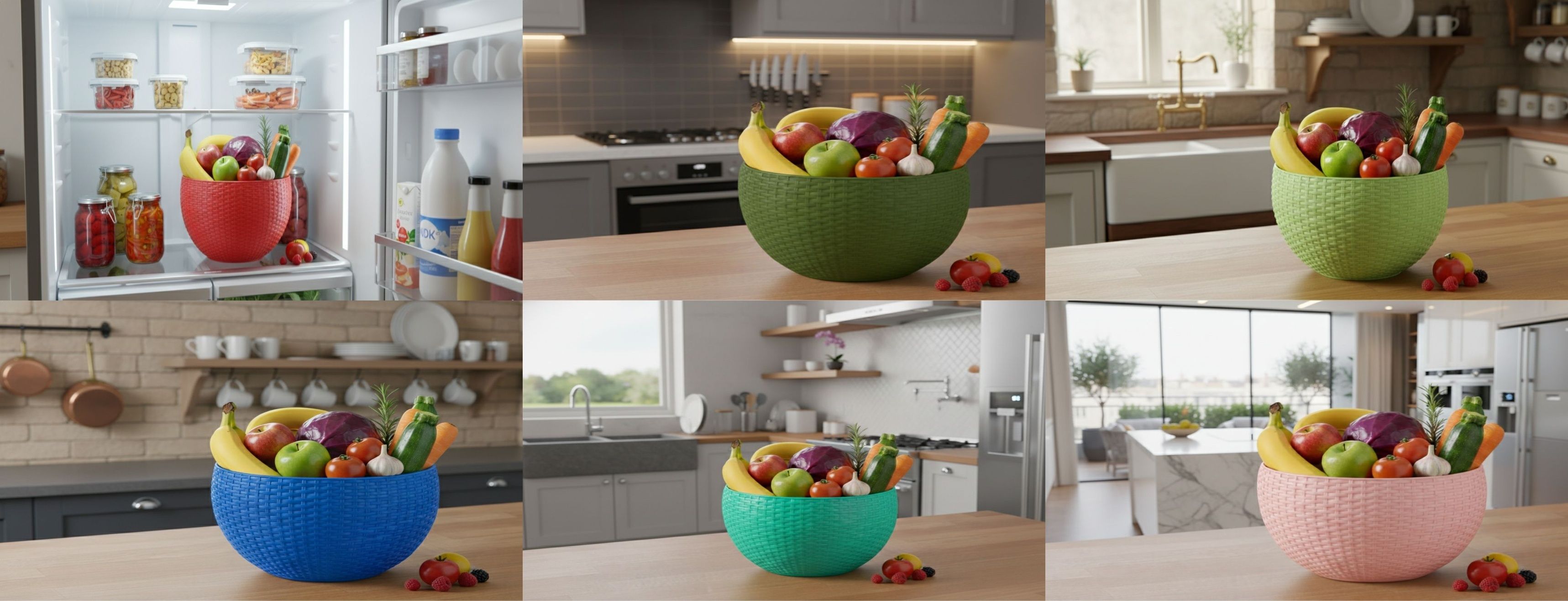 SmartKitchen Basket Plastic Fruit & Vegetable Basket-image-48