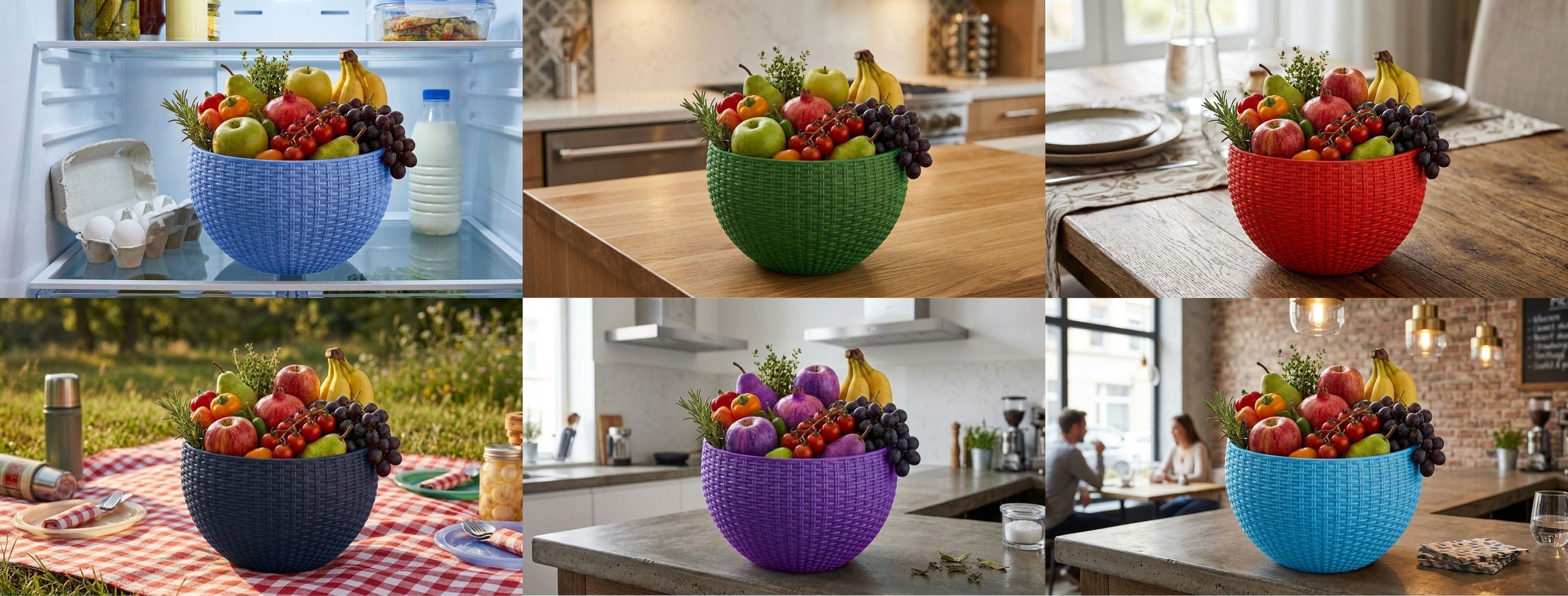 bee positive Multi SmartKitchen Basket Plastic Fruit & Vegetable Basket-picture-21