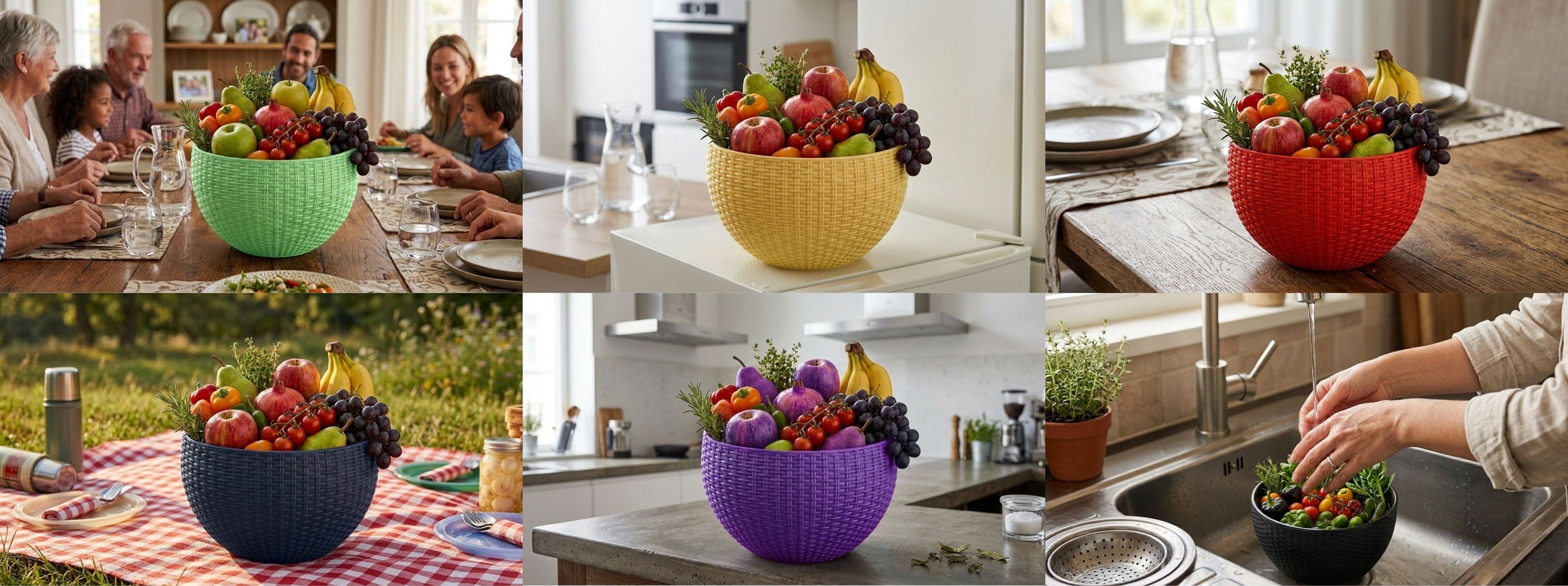 bluevista Multi SmartKitchen Basket Plastic Fruit & Vegetable Basket-picture-29