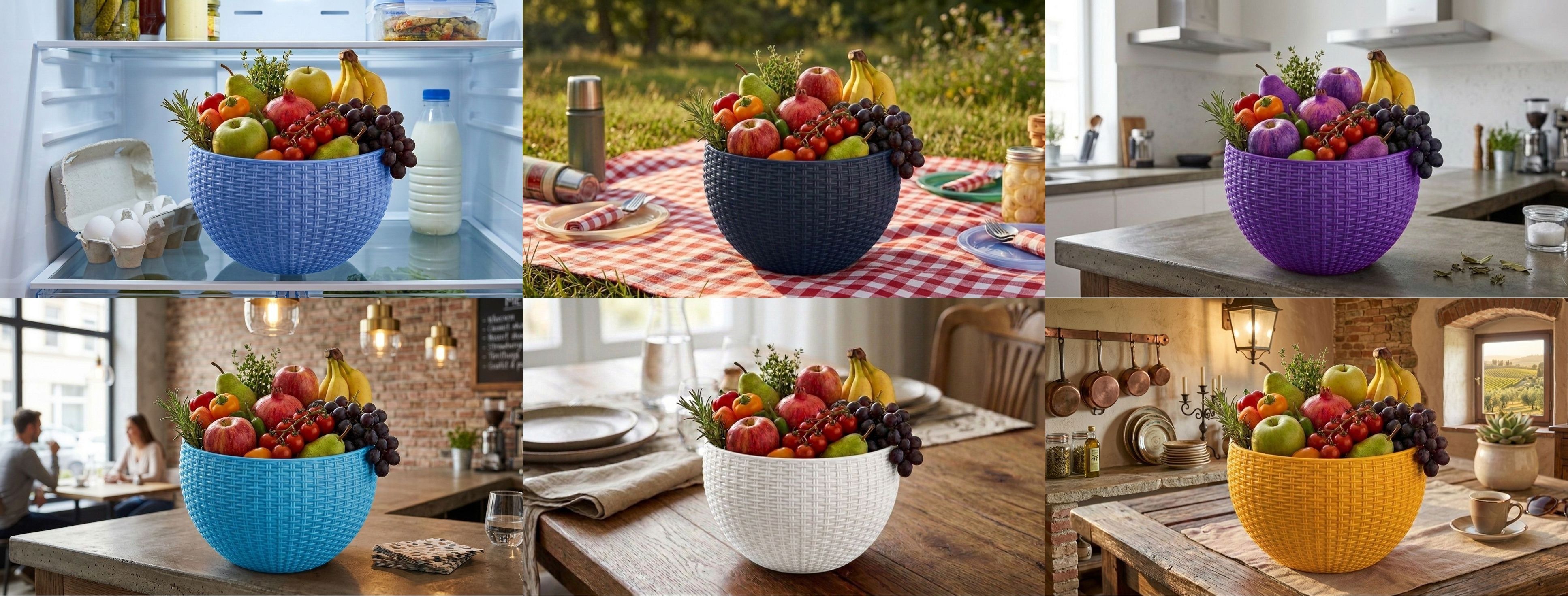 Multi SmartKitchen Basket Plastic Fruit & Vegetable Basket-image-10