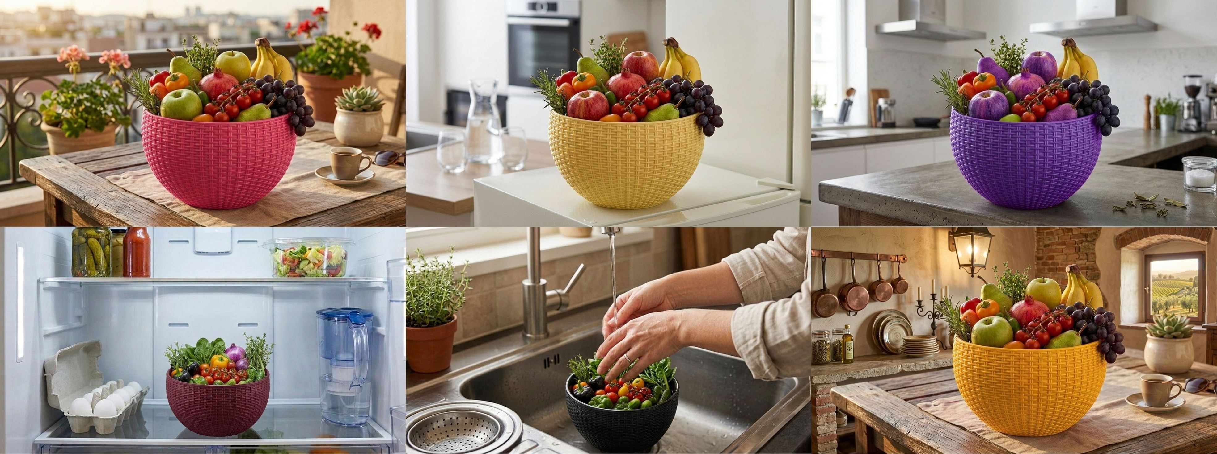 bluevista Multi SmartKitchen Basket Plastic Fruit & Vegetable Basket-picture-23