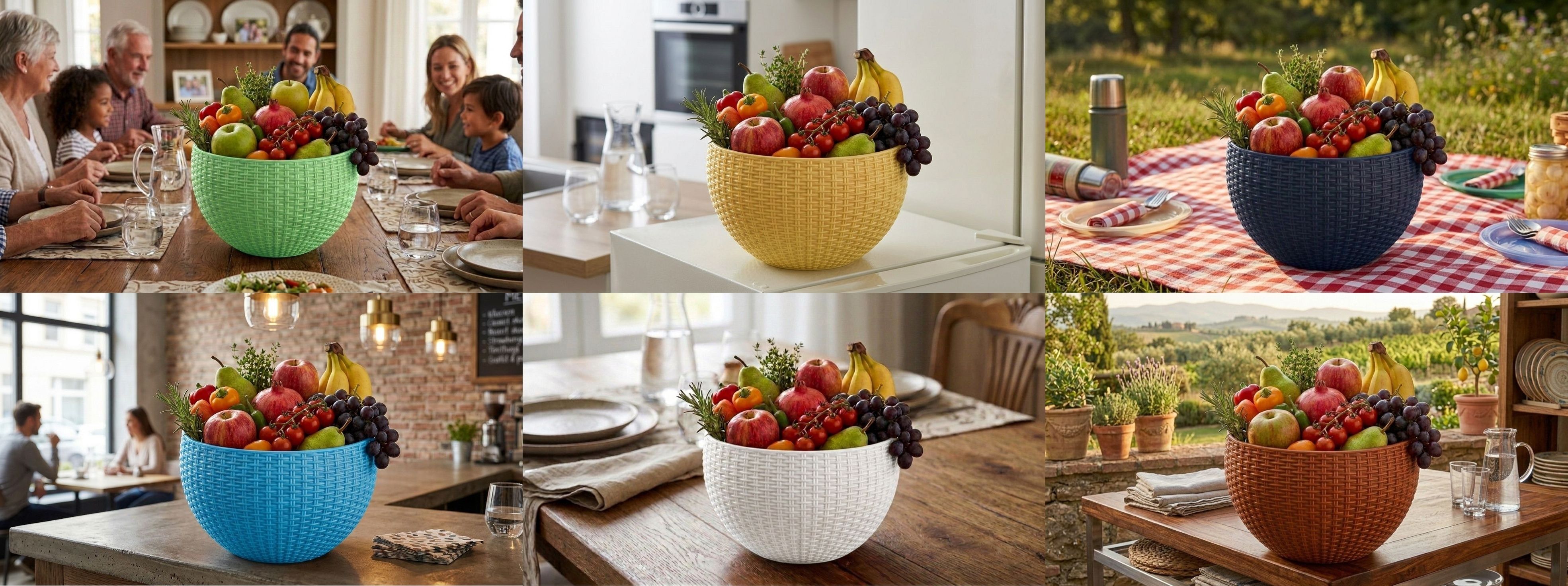 bluevista Multi SmartKitchen Basket Plastic Fruit & Vegetable Basket-picture-49