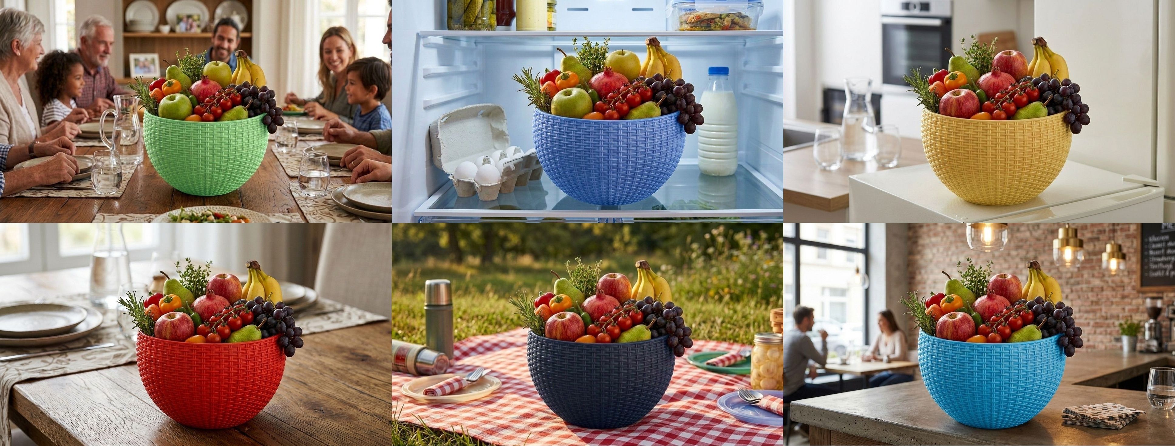 bluevista Multi SmartKitchen Basket Plastic Fruit & Vegetable Basket-picture-37