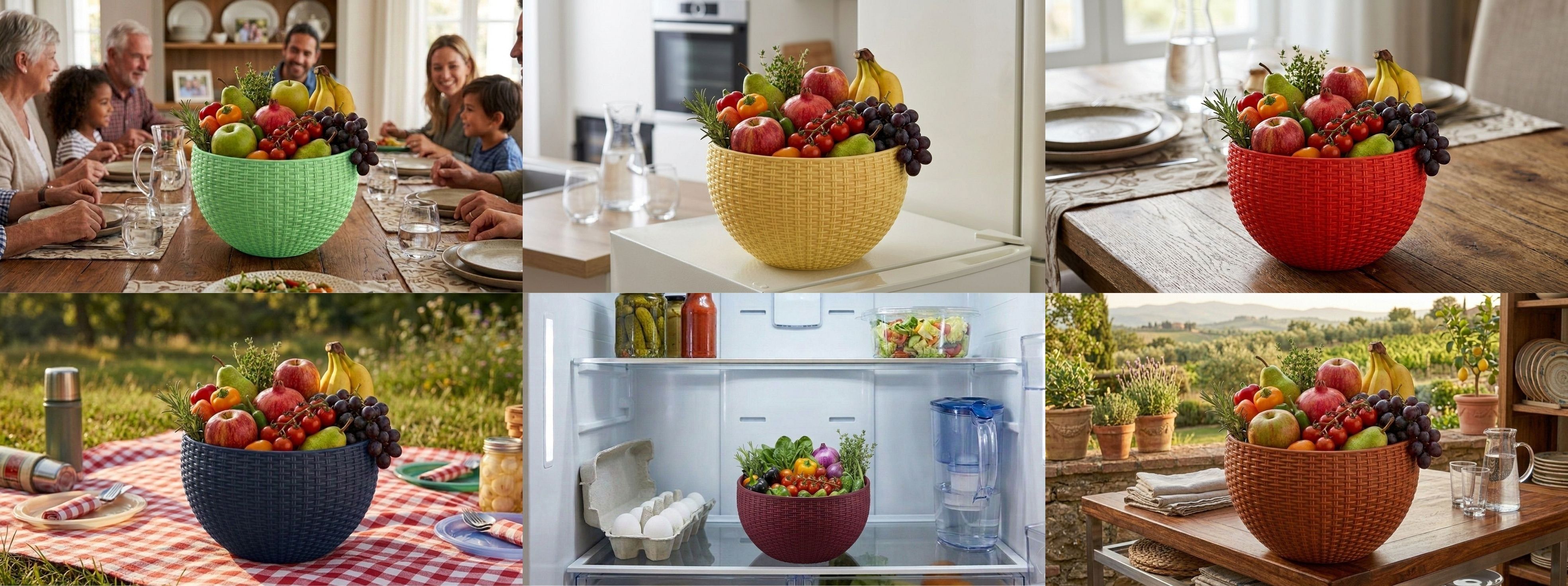 dervino Multi SmartKitchen Basket Plastic Fruit & Vegetable Basket-picture-14