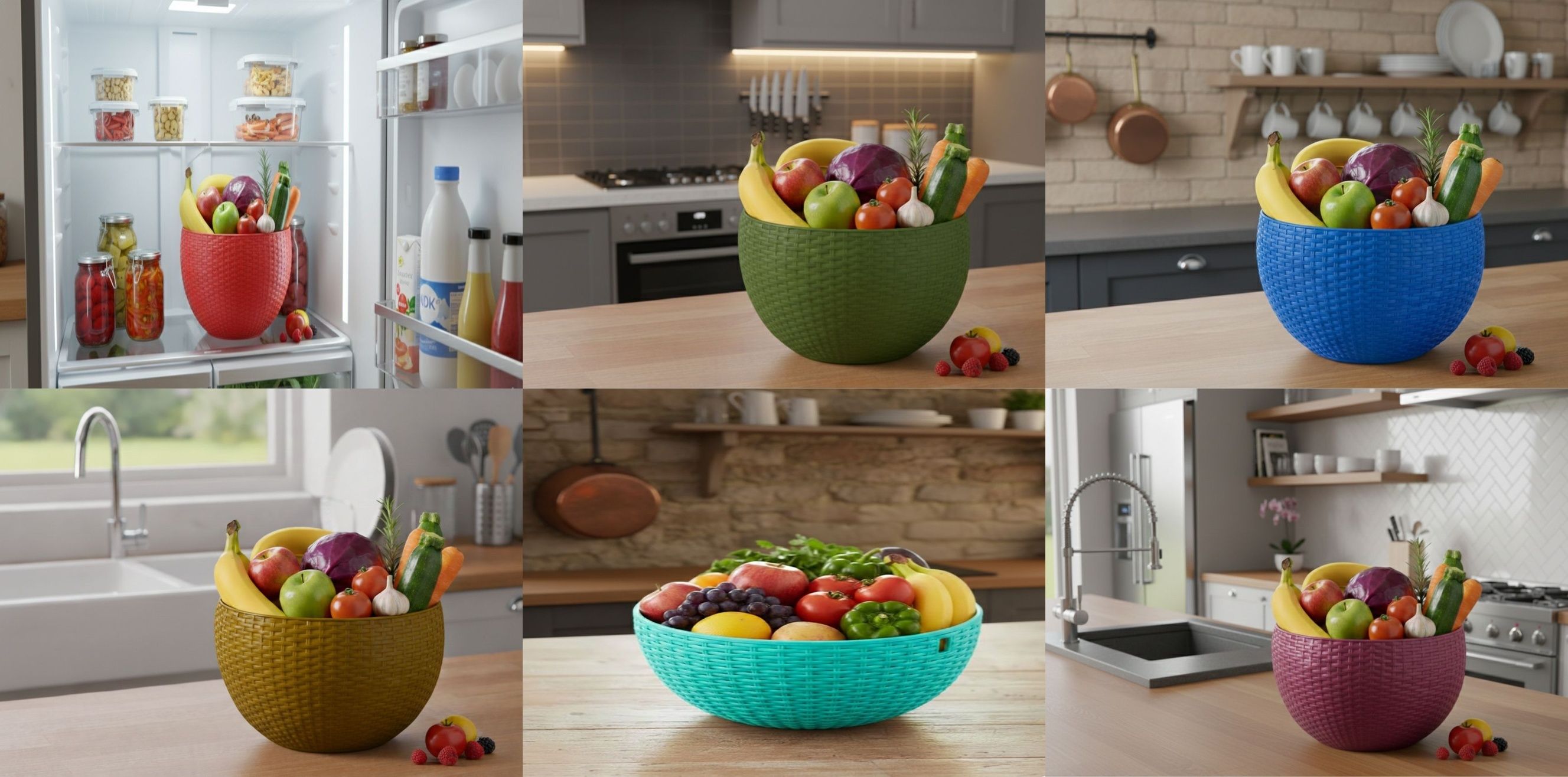SmartKitchen Basket Plastic Fruit & Vegetable Basket-image-29