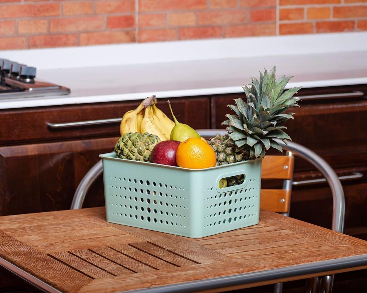 hangnest Plastic Multipurpose Plastic Storage Basket with Handles for Kitchen & Home Organizer Storage Basket-picture-34