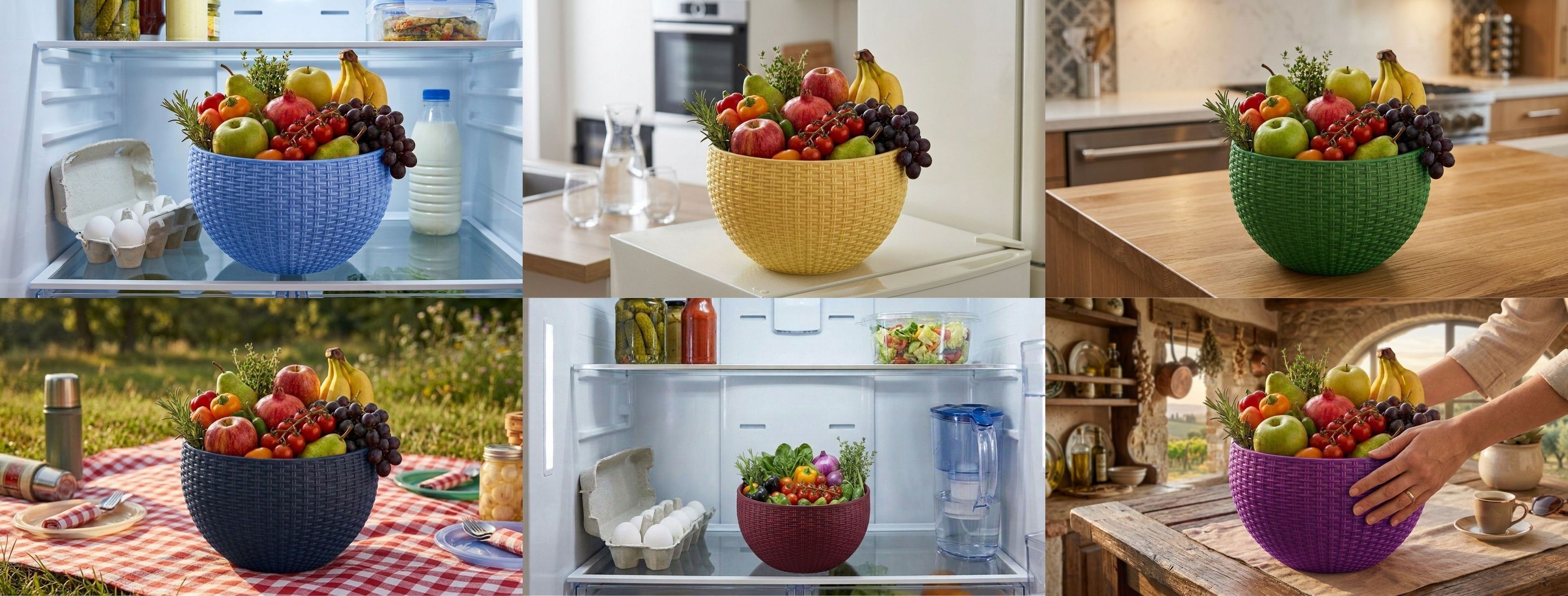 bluevista Multi SmartKitchen Basket Plastic Fruit & Vegetable Basket-picture-29