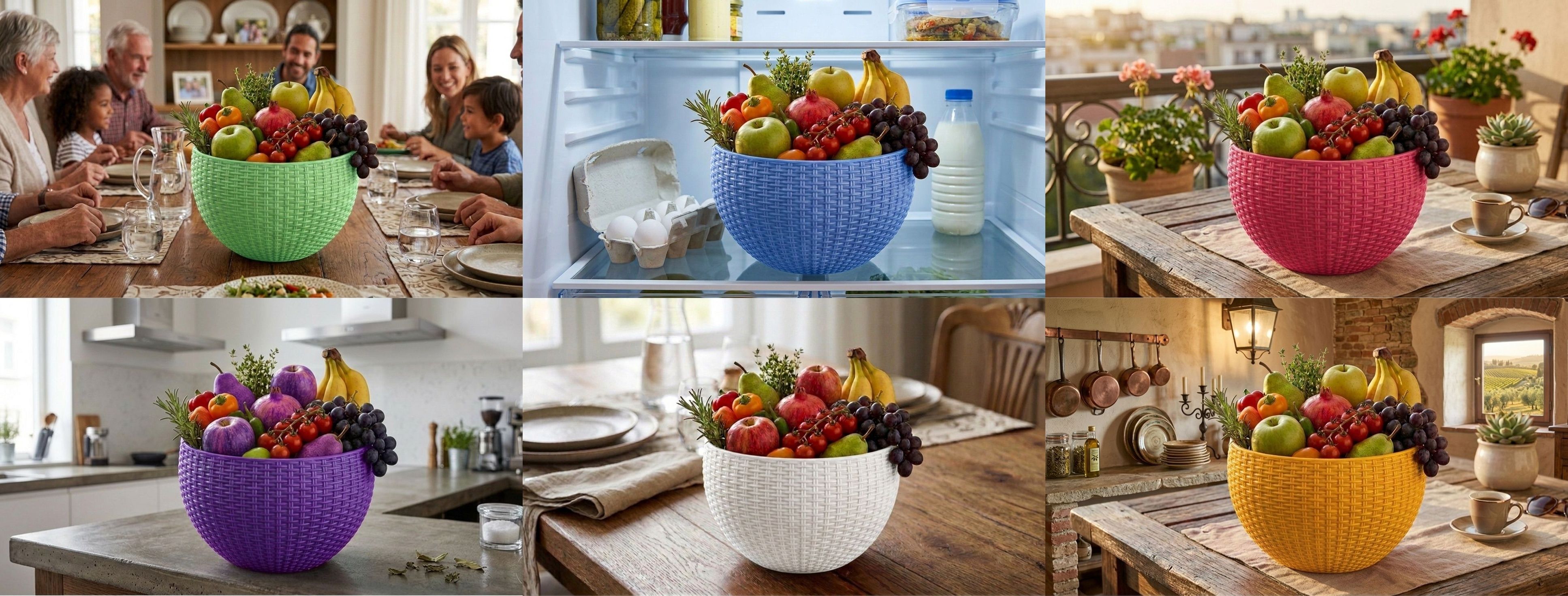 bluevista Multi SmartKitchen Basket Plastic Fruit & Vegetable Basket-picture-16