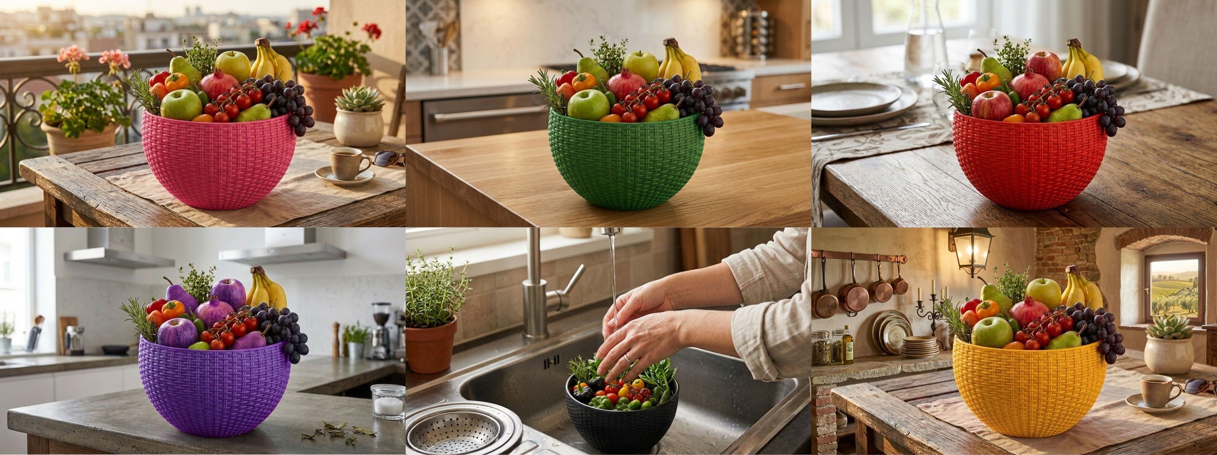 bluevista Multi SmartKitchen Basket Plastic Fruit & Vegetable Basket-picture-38