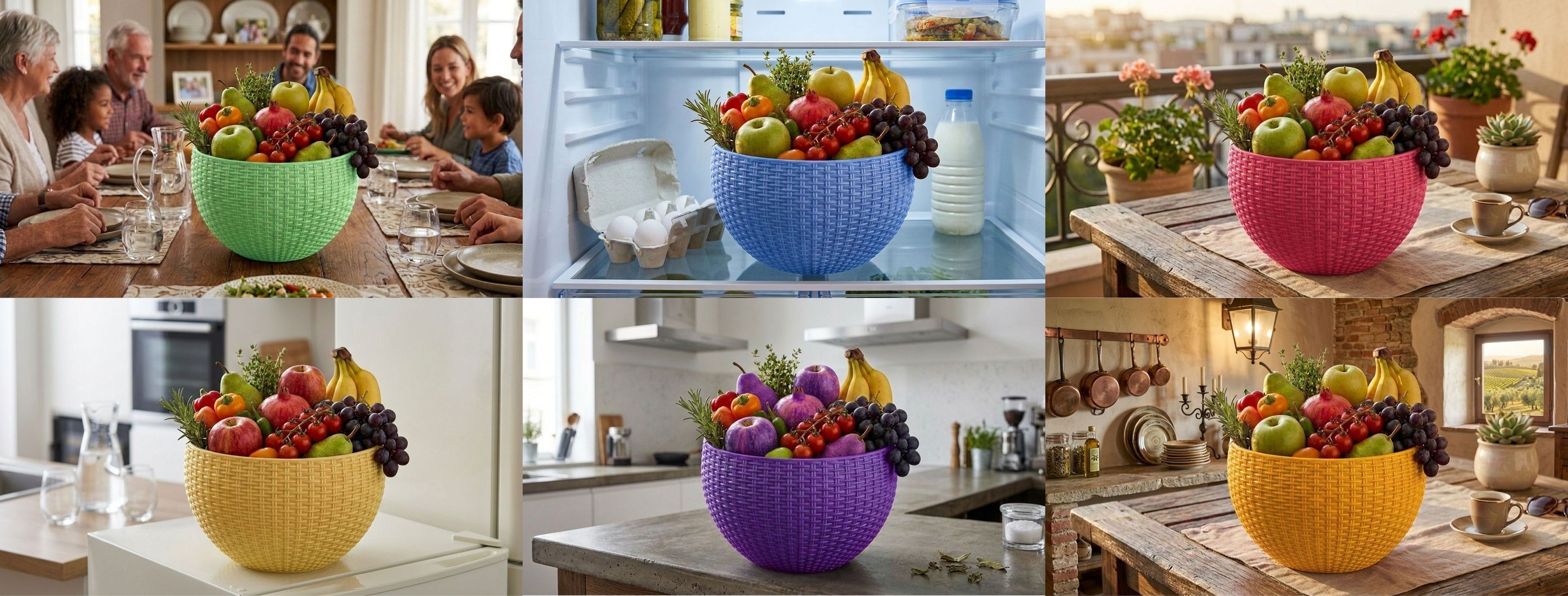 bee positive Multi SmartKitchen Basket Plastic Fruit & Vegetable Basket-picture-29