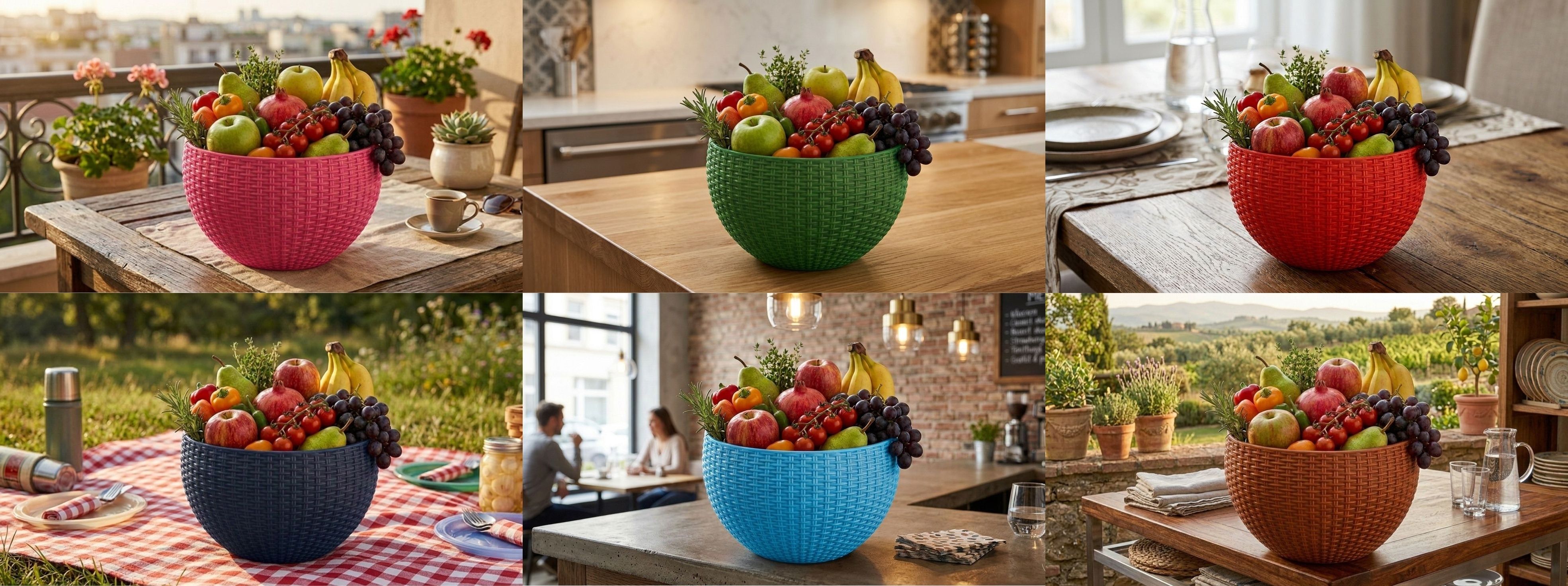 bluevista Multi SmartKitchen Basket Plastic Fruit & Vegetable Basket-picture-18
