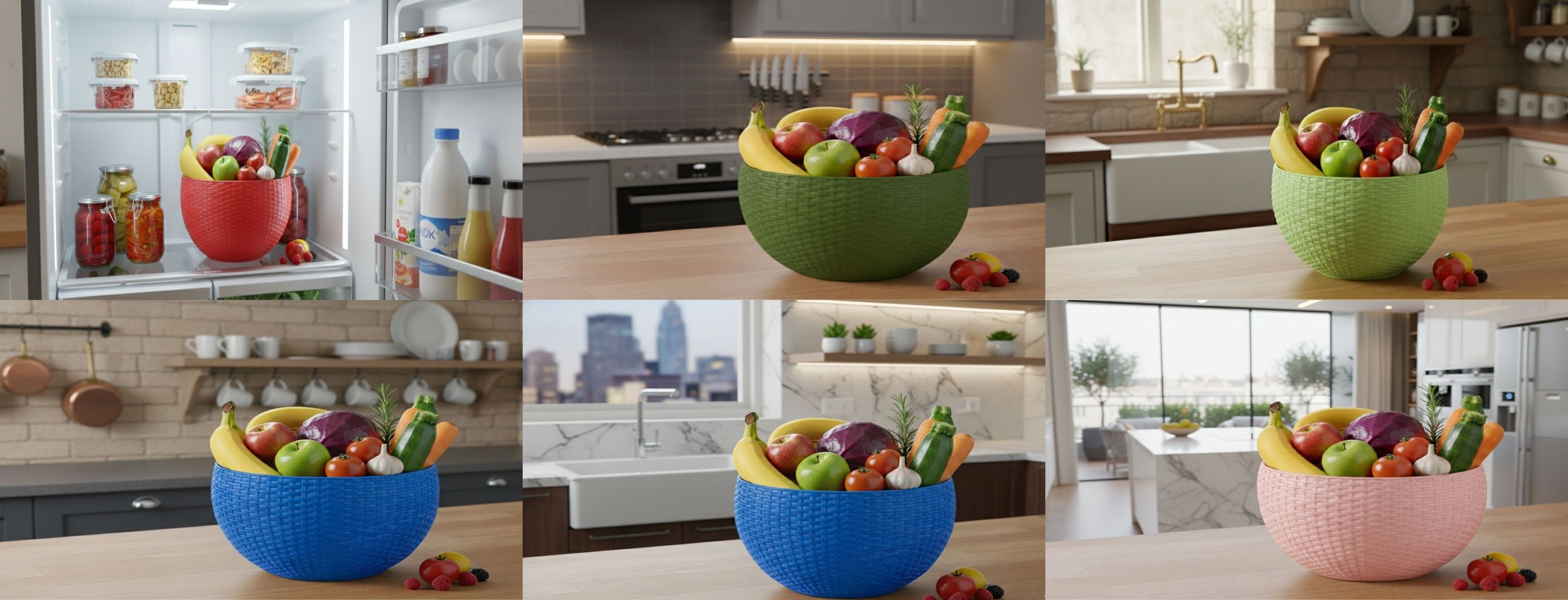 SmartKitchen Basket Plastic Fruit & Vegetable Basket-image-19