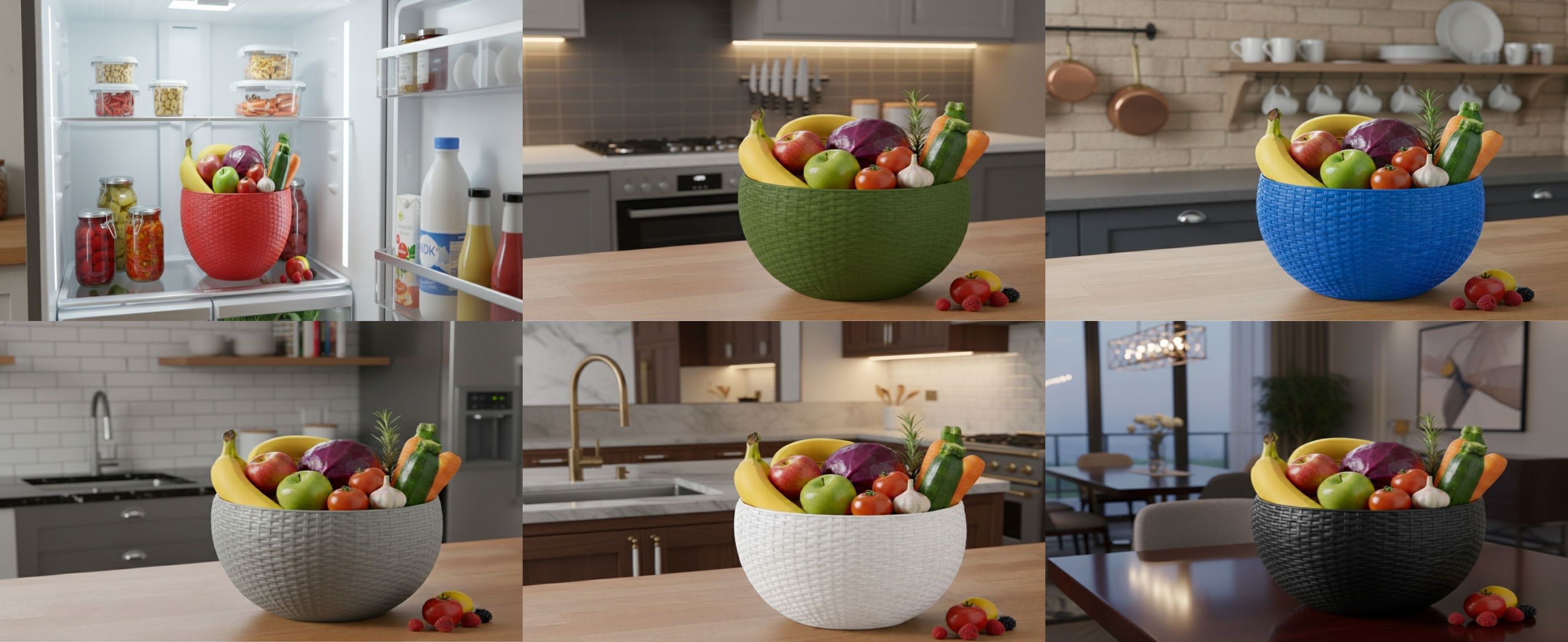 bluevista SmartKitchen Basket Plastic Fruit & Vegetable Basket-picture-44