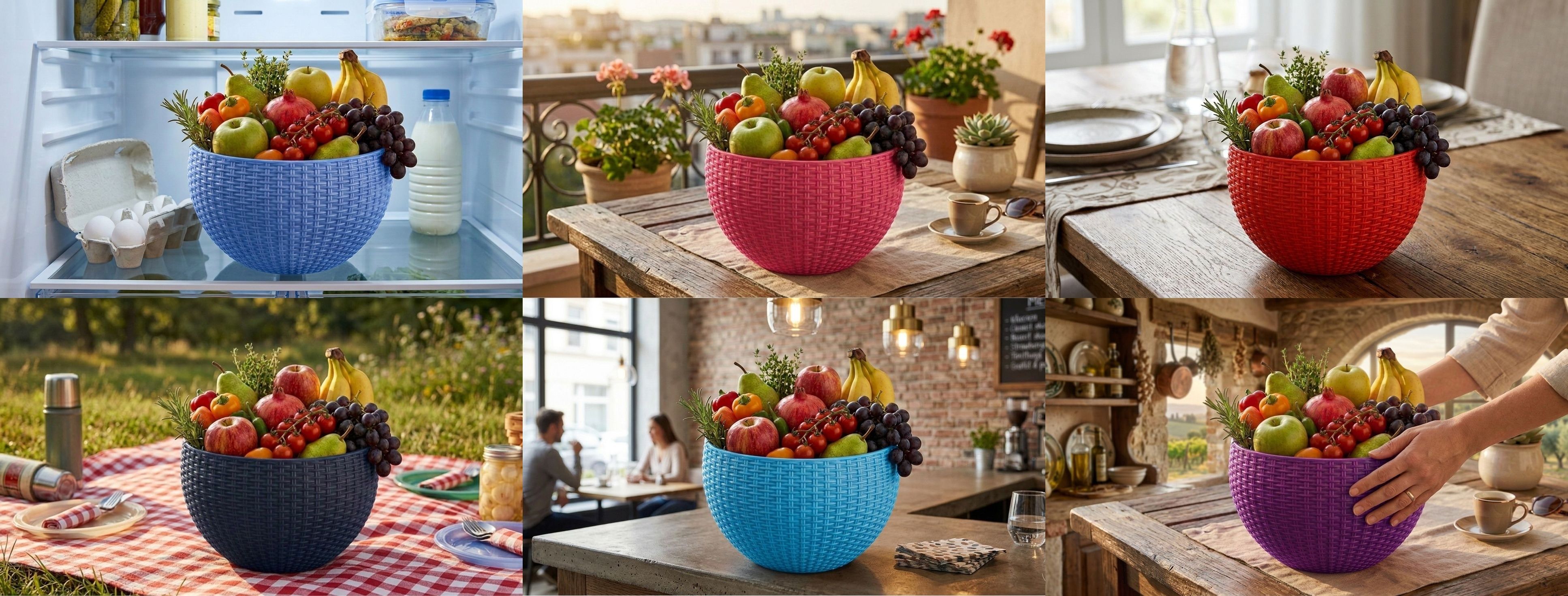 bluevista Multi SmartKitchen Basket Plastic Fruit & Vegetable Basket-picture-17