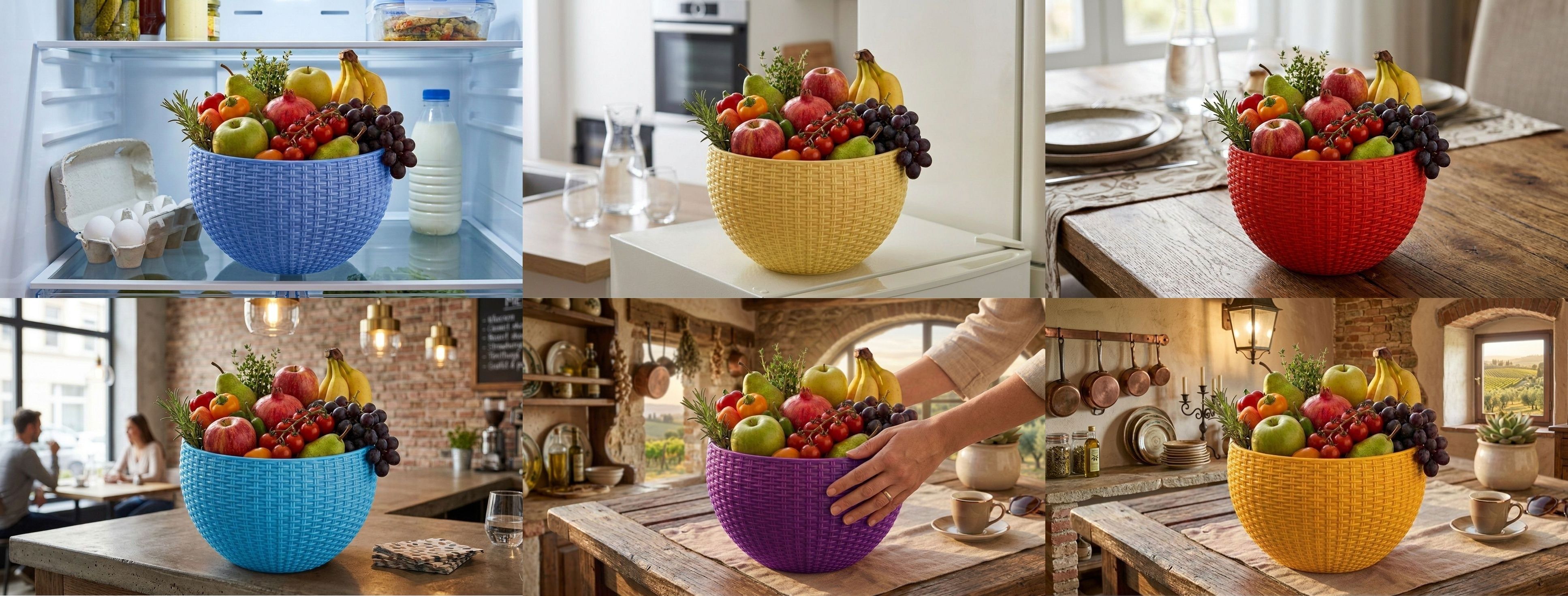 bluevista Multi SmartKitchen Basket Plastic Fruit & Vegetable Basket-picture-48