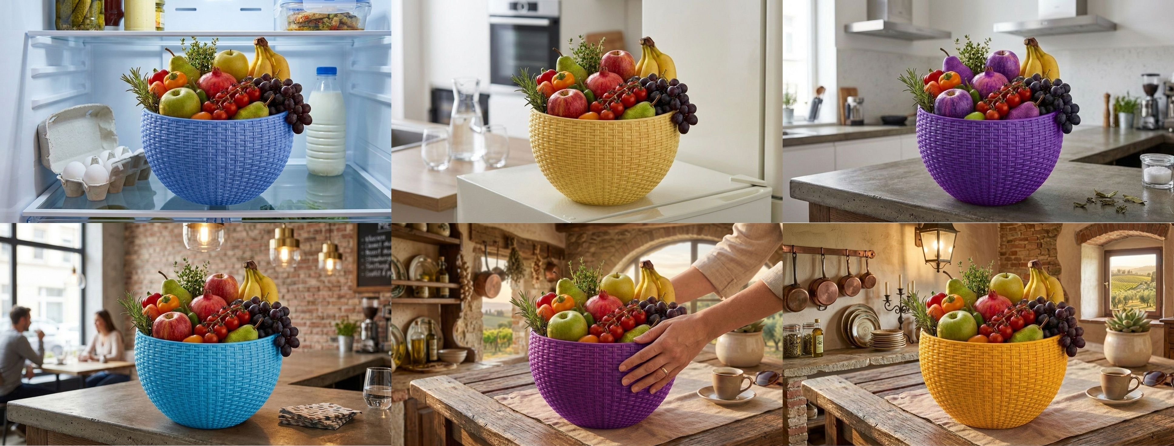 bluevista Multi SmartKitchen Basket Plastic Fruit & Vegetable Basket-picture-30