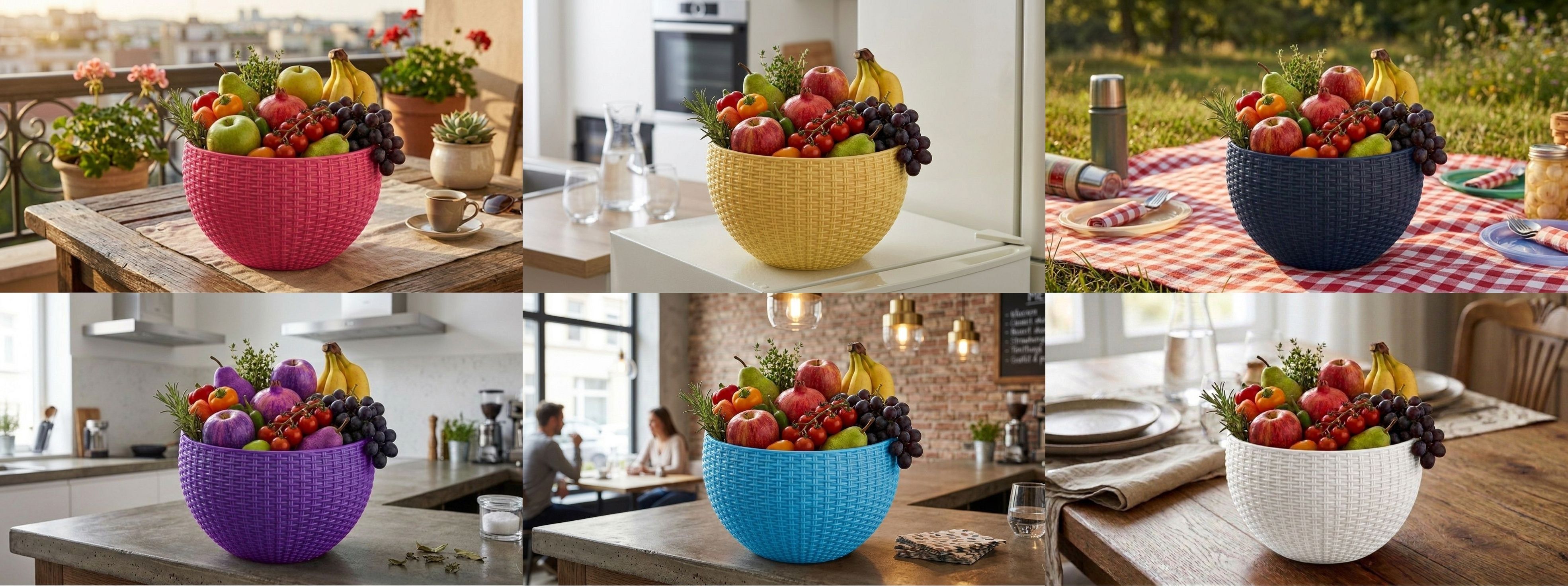 bee positive Multi SmartKitchen Basket Plastic Fruit & Vegetable Basket-picture-10