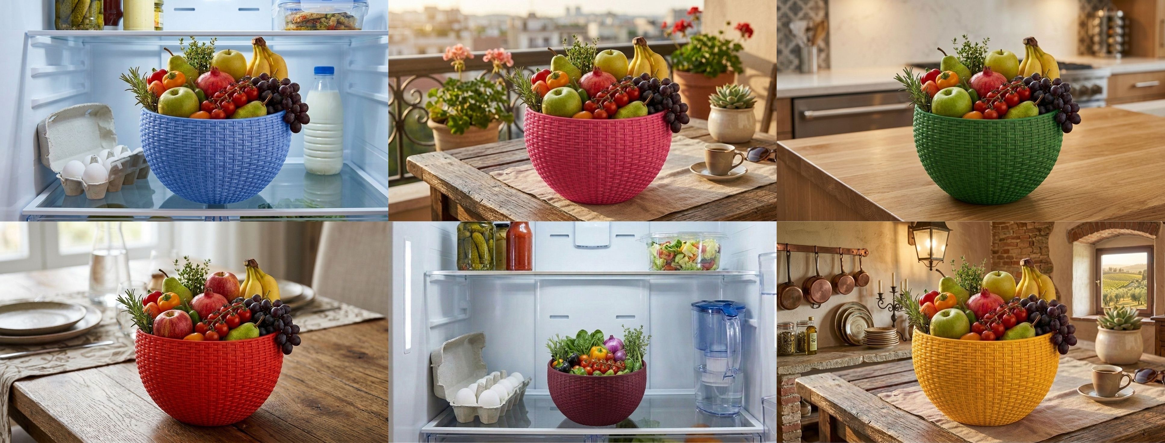 bluevista Multi SmartKitchen Basket Plastic Fruit & Vegetable Basket-picture-27
