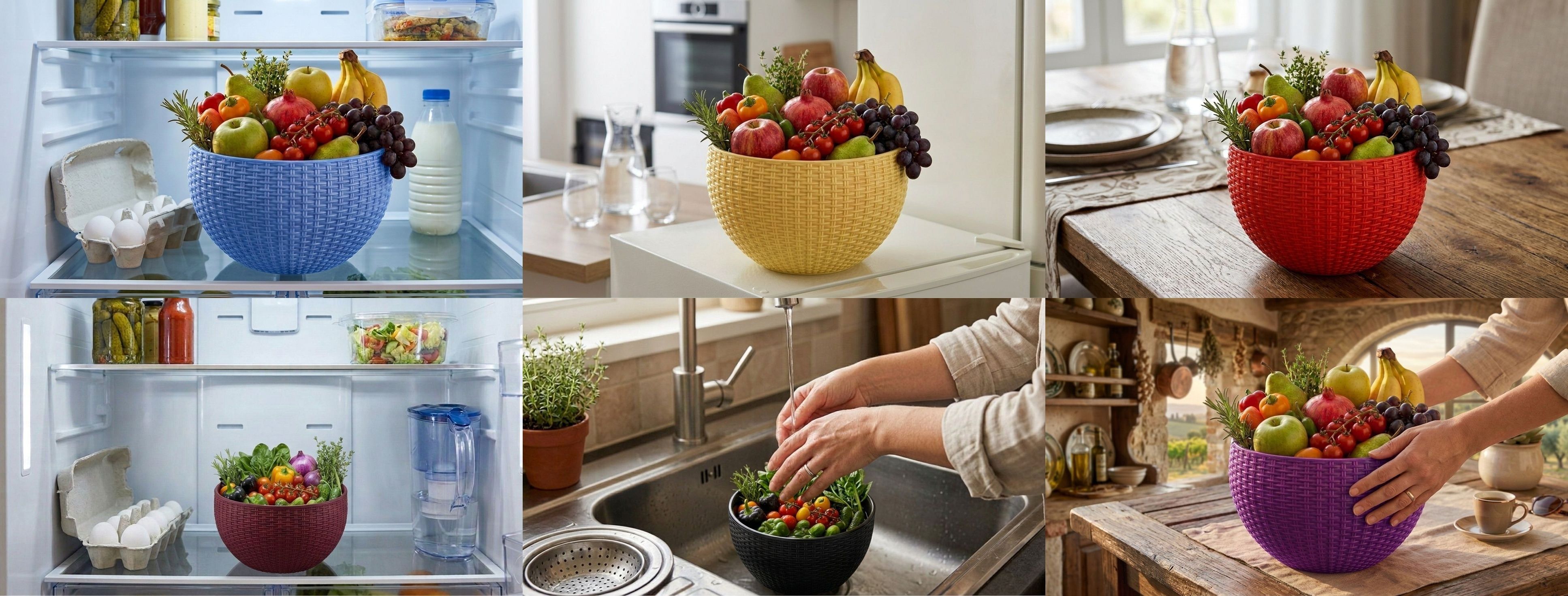 bee positive Multi SmartKitchen Basket Plastic Fruit & Vegetable Basket-picture-14